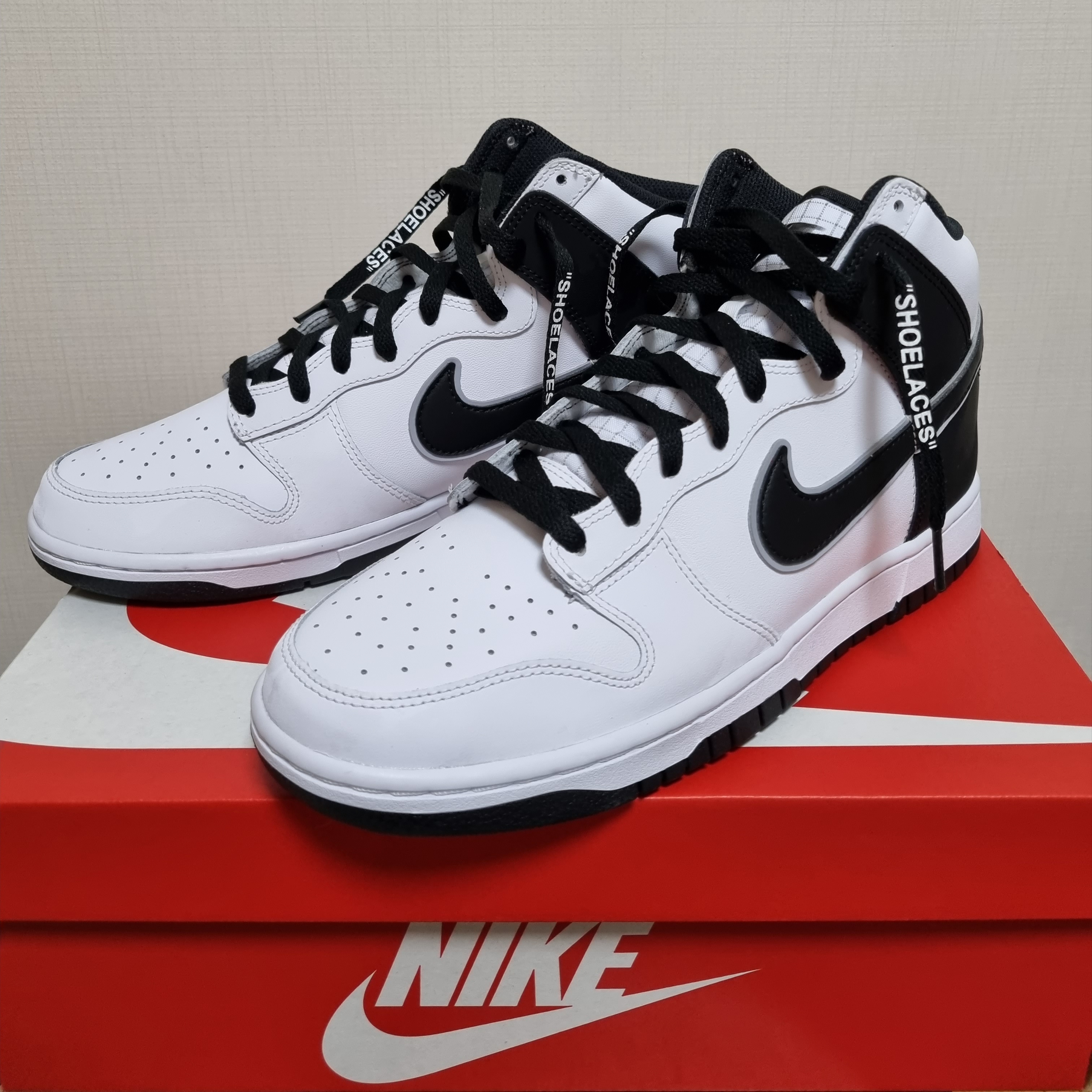 Nike Dunk High Retro SE White Black 착용 스타일 - 1