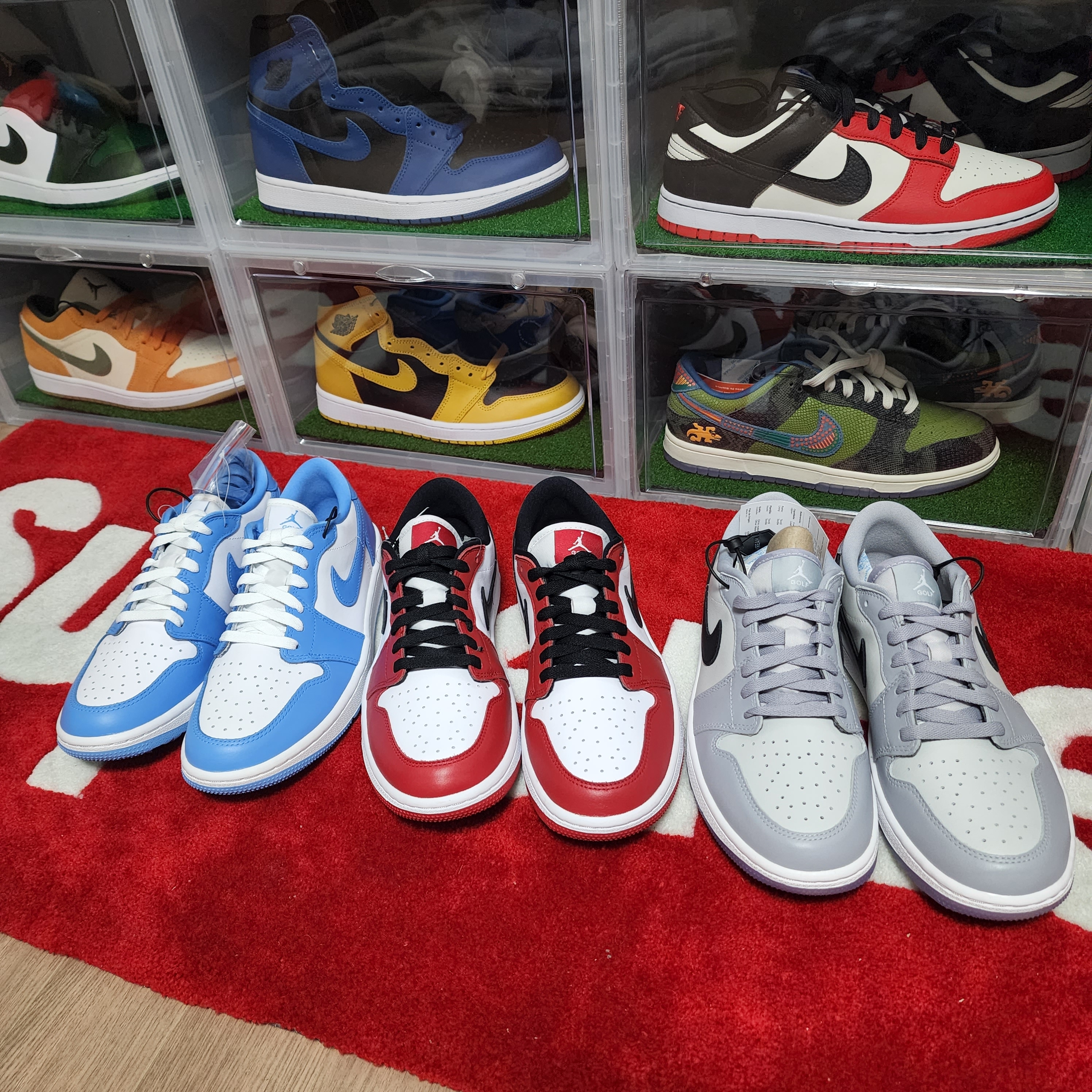 Jordan 1 Low Golf Chicago, Jordan 1 Low Golf Wolf Grey 착용 스타일 - 1