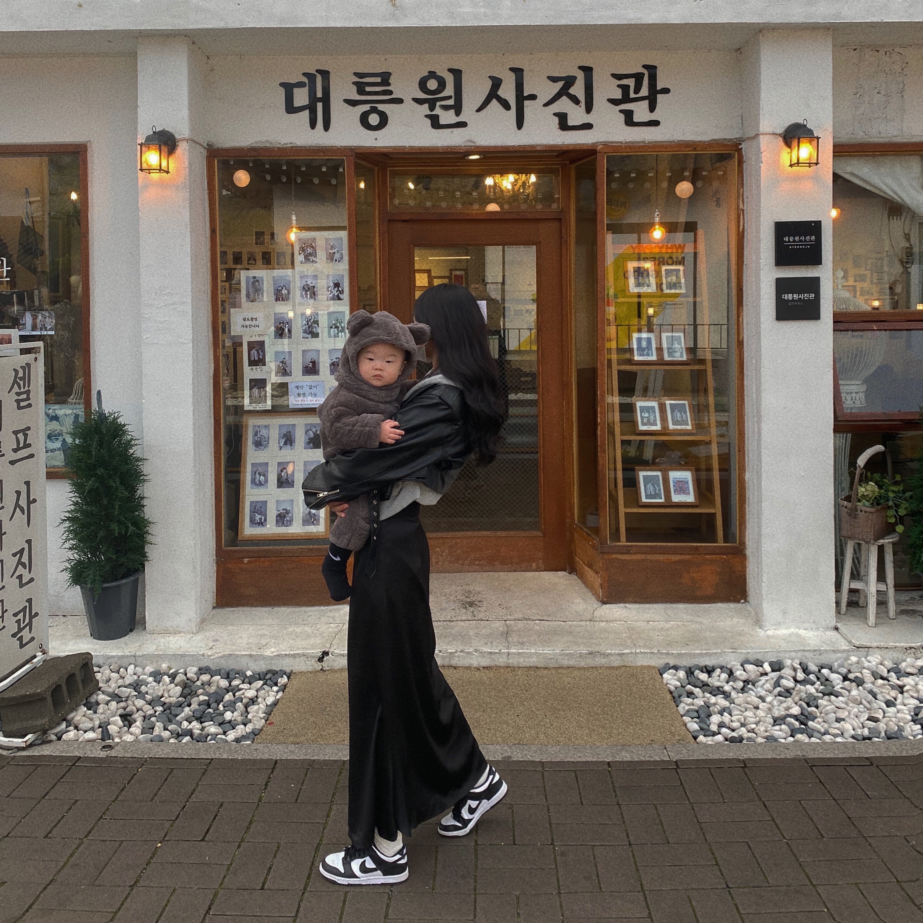 Nike Dunk Low Retro Black, (W) Nike Dunk Low Black 착용 스타일