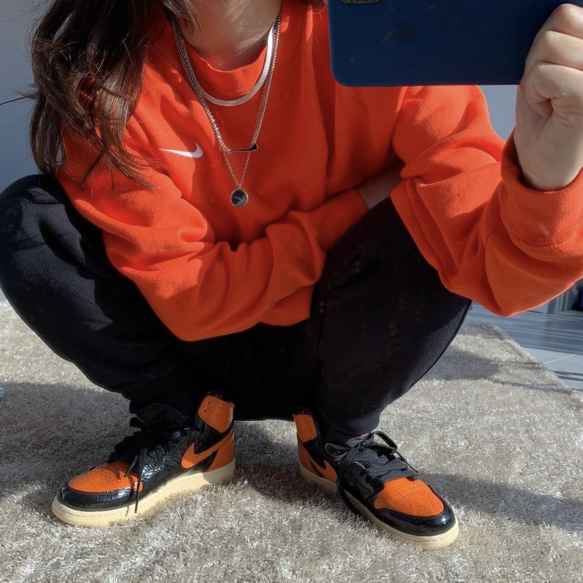 Jordan 1 Retro High Shattered Backboard 3.0, (GS) Jordan 1 Retro High OG Shattered Backboard 3.0 착용 스타일 - 1