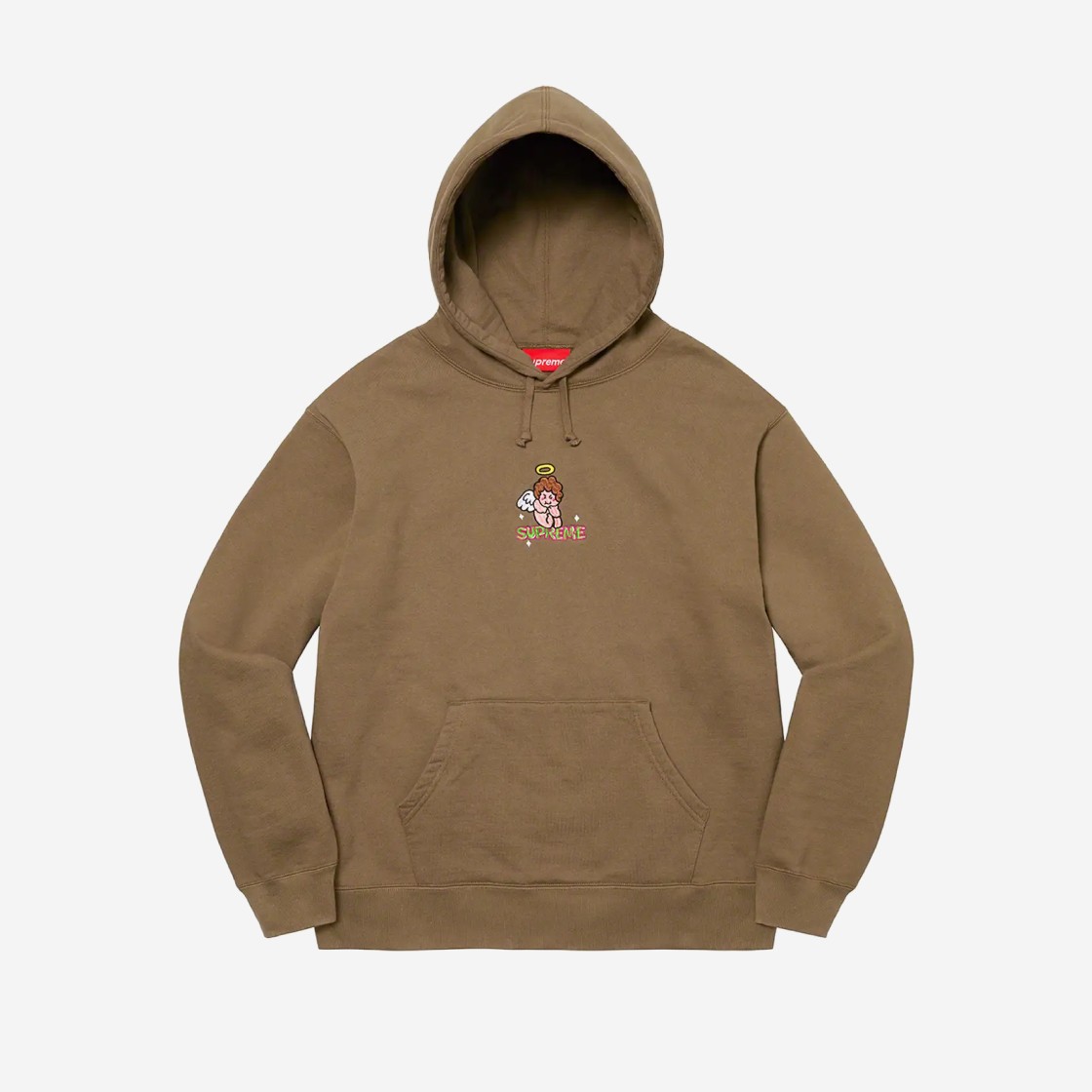 Supreme Angel Hooded Sweatshirt Olive Brown - 22SS 상세 이미지 1