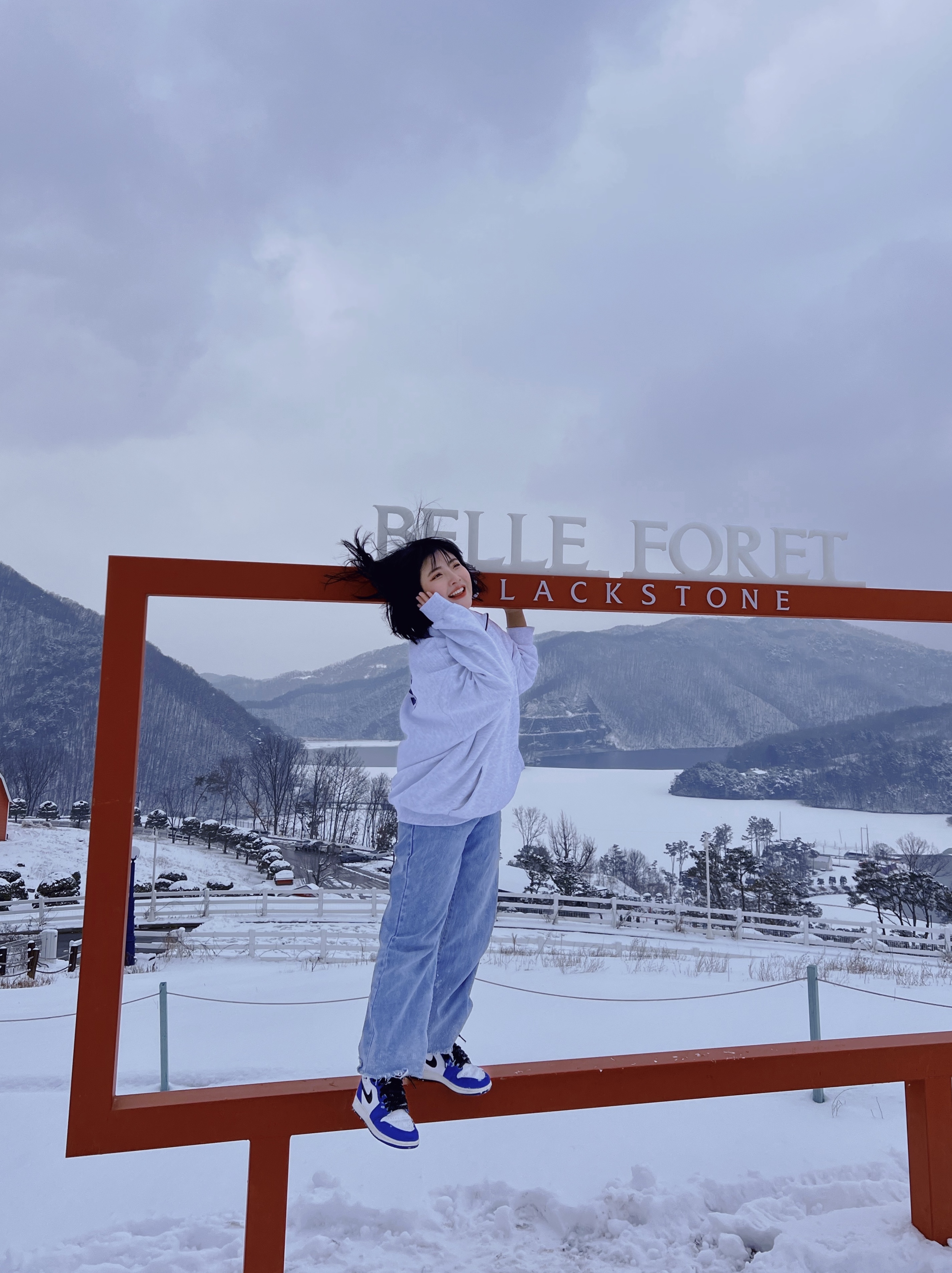 IAB Studio Half Zip Pullover Light Gray, Jordan 1 Retro High Game Royal 착용 스타일 - 3