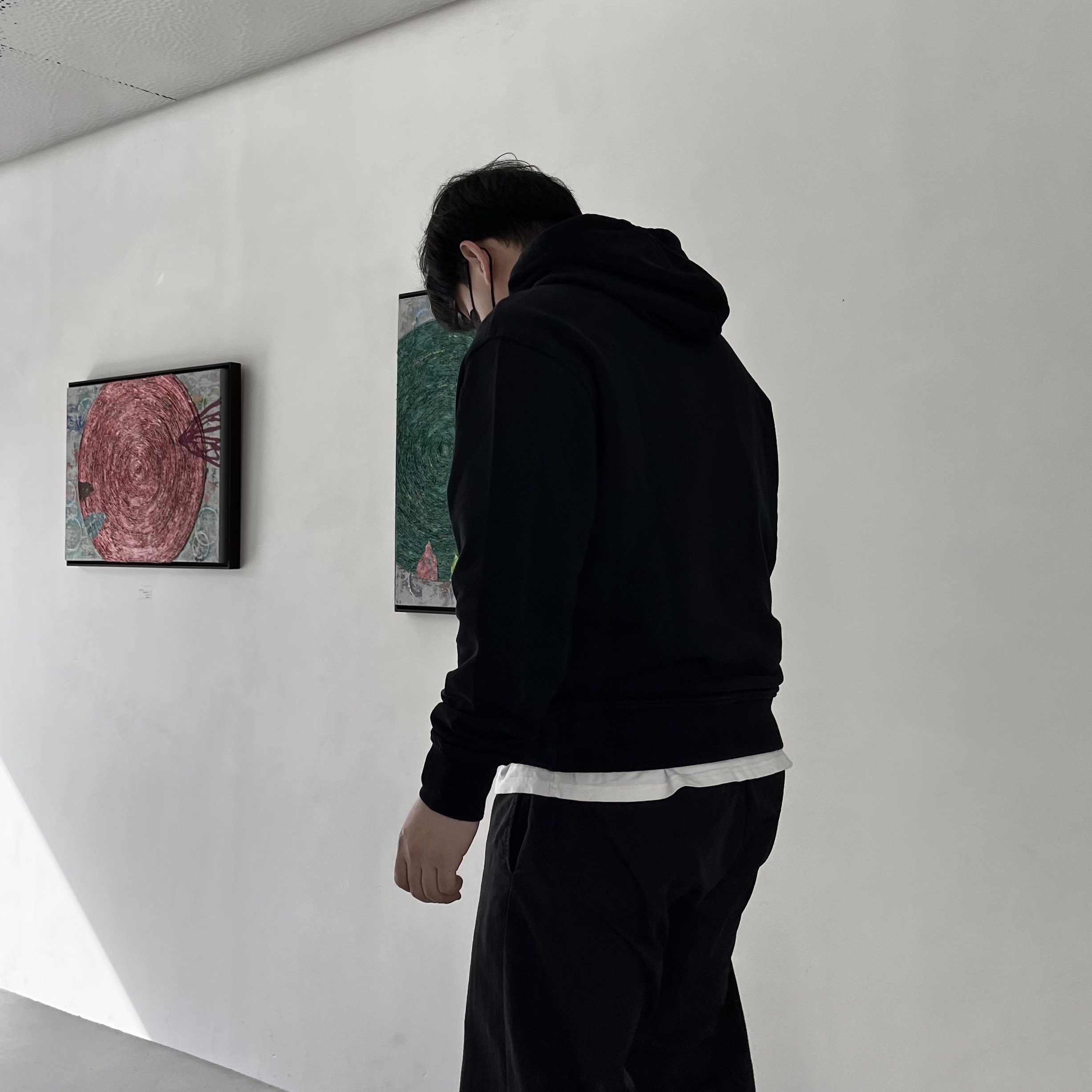 AMI de Coeur Hoodie Black - 22SS 착용 스타일 - 2