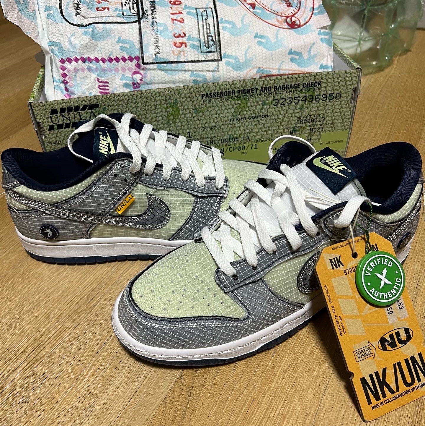 Nike x Union Dunk Low Passport Pack Pistachio 착용 스타일
