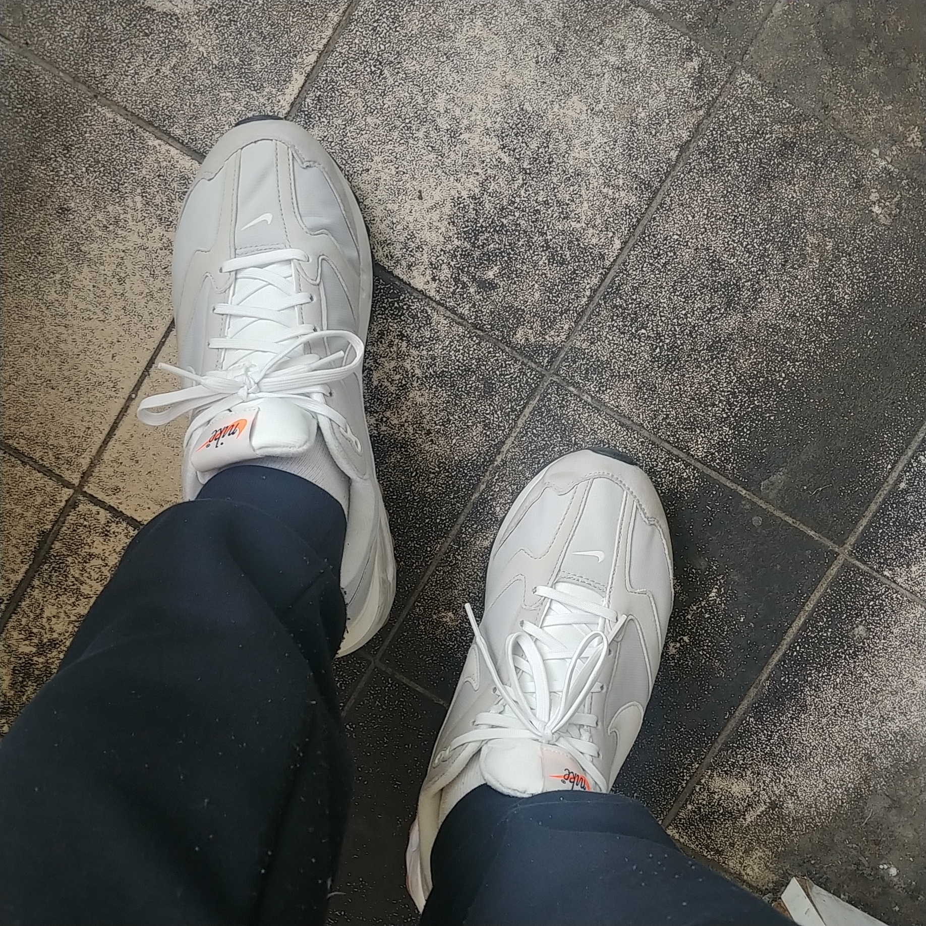 Nike Air Max Dawn Grey Fog 착용 스타일 - 2
