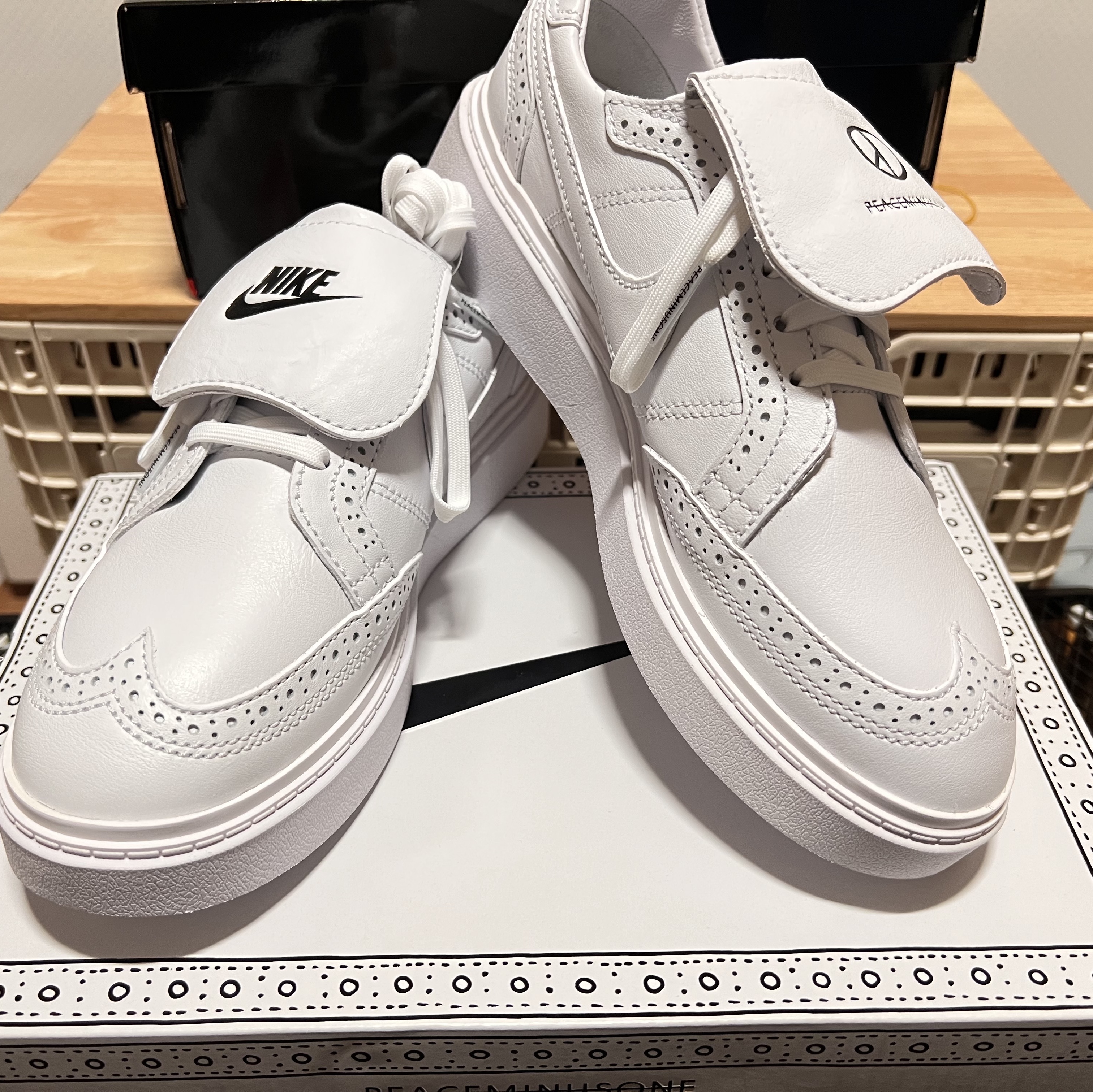 Nike x Peaceminusone Kwondo1 White 착용 스타일