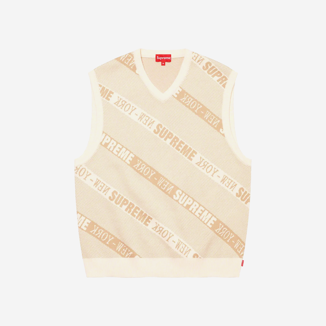 キムタク着用 Supreme Stripe Sweater Vest L 白 - トップス