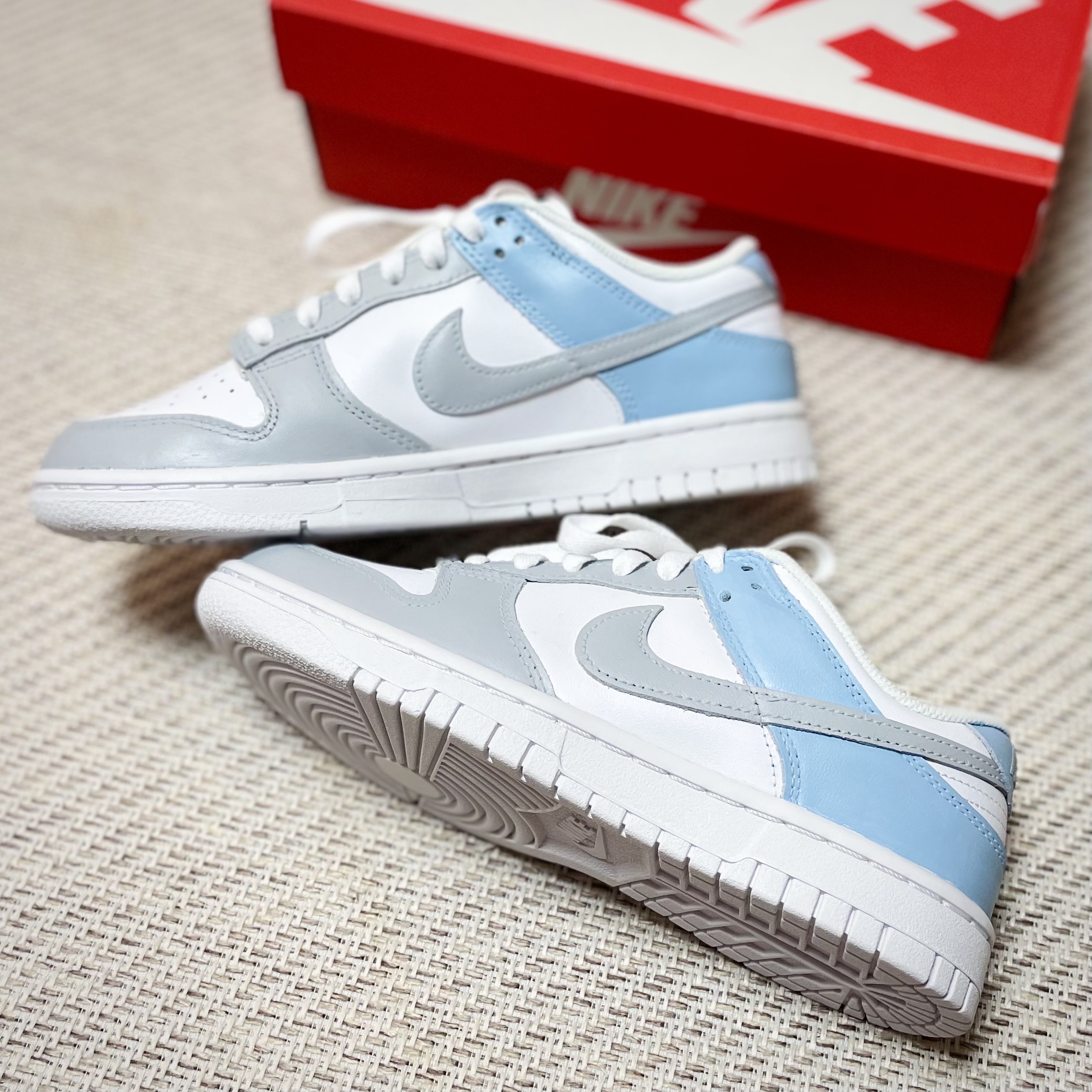 (W) Nike Dunk Low Triple White 착용 스타일 - 3
