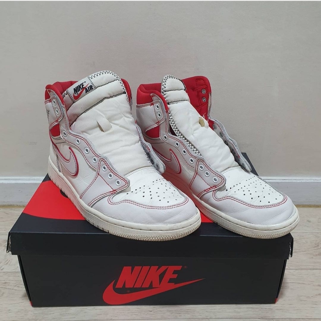 Jordan 1 Retro High Phantom Gym Red 착용 스타일