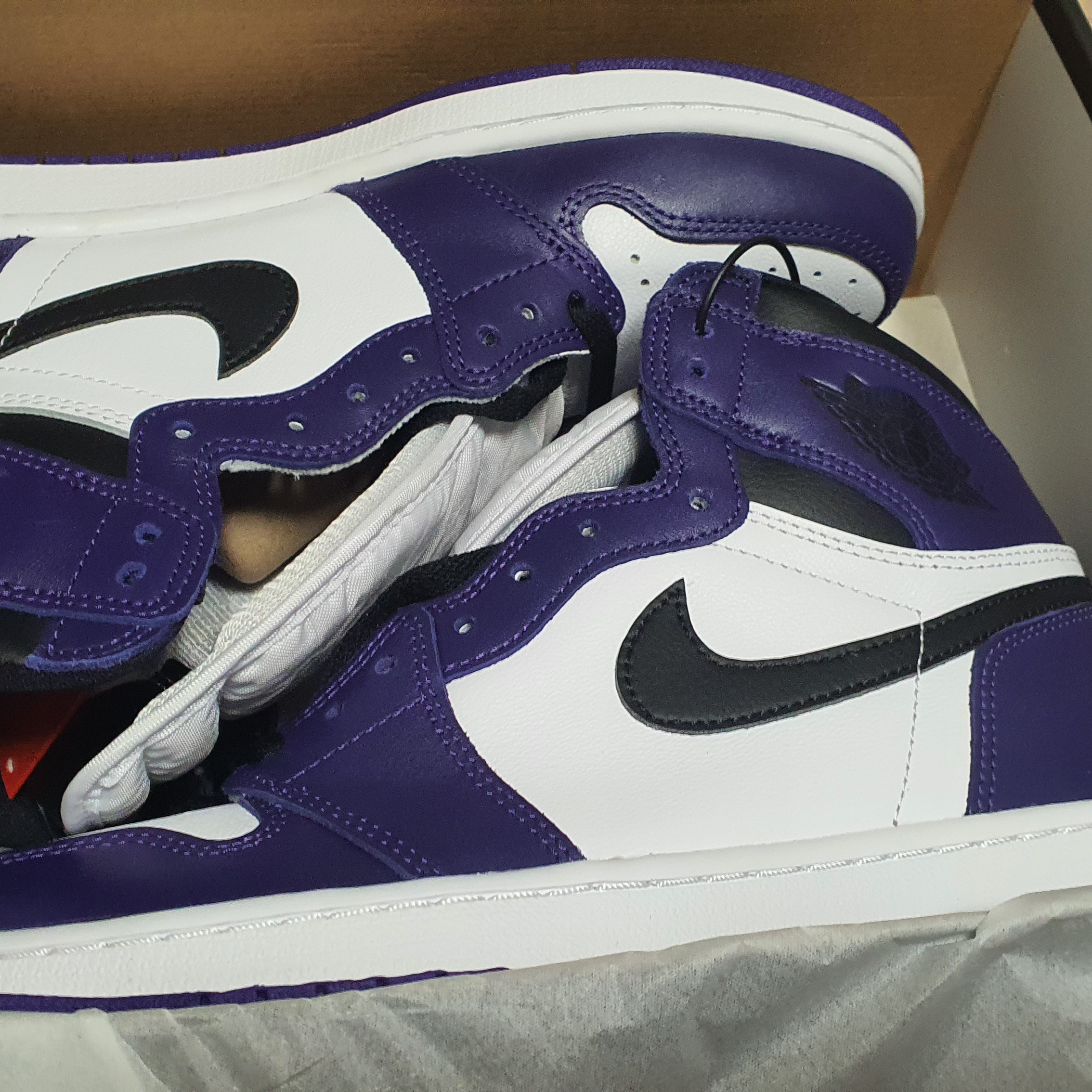 Jordan 1 Retro High OG Court Purple 2020 착용 스타일 - 3