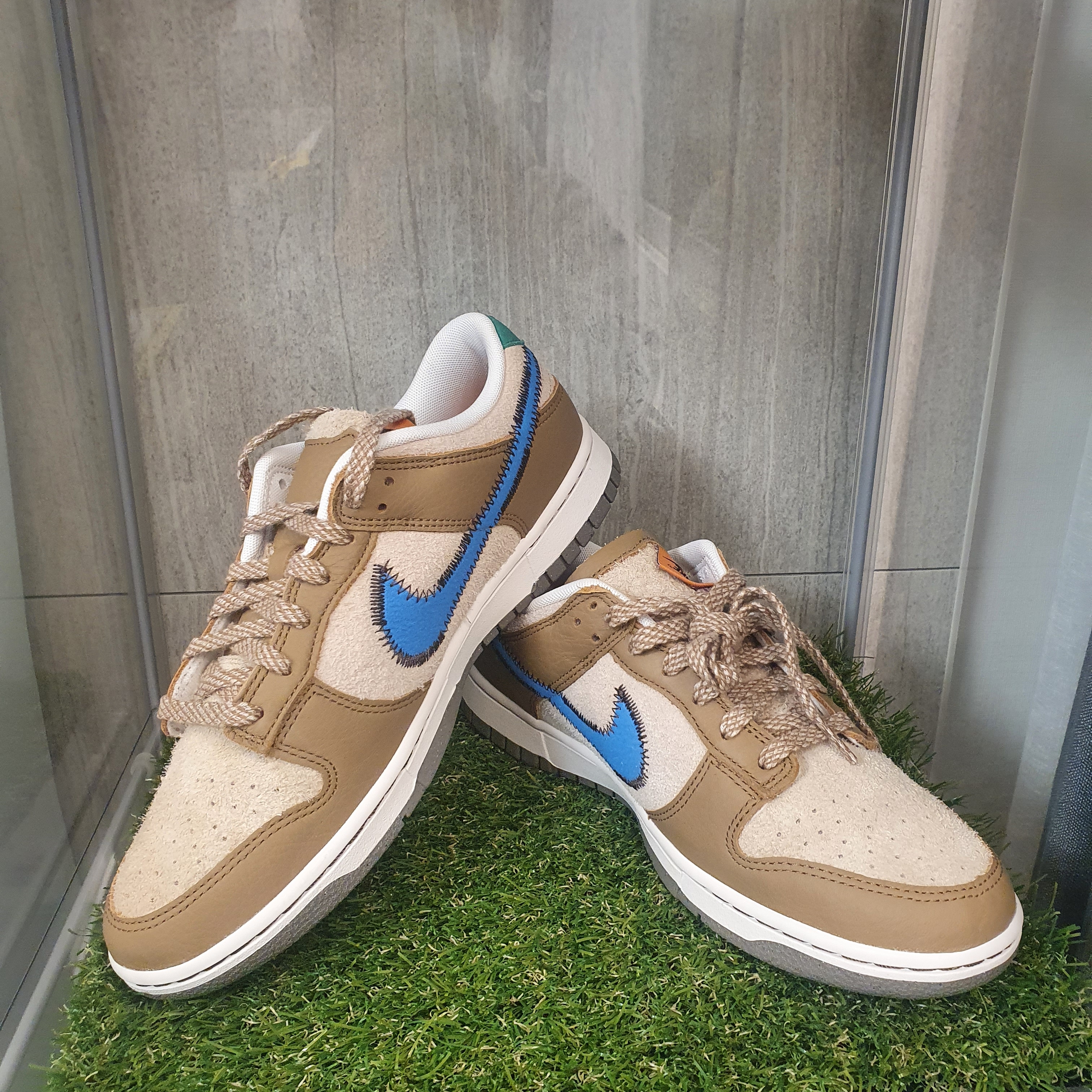 Nike x Size? Dunk Low Dark Driftwood Photo Blue 착용 스타일