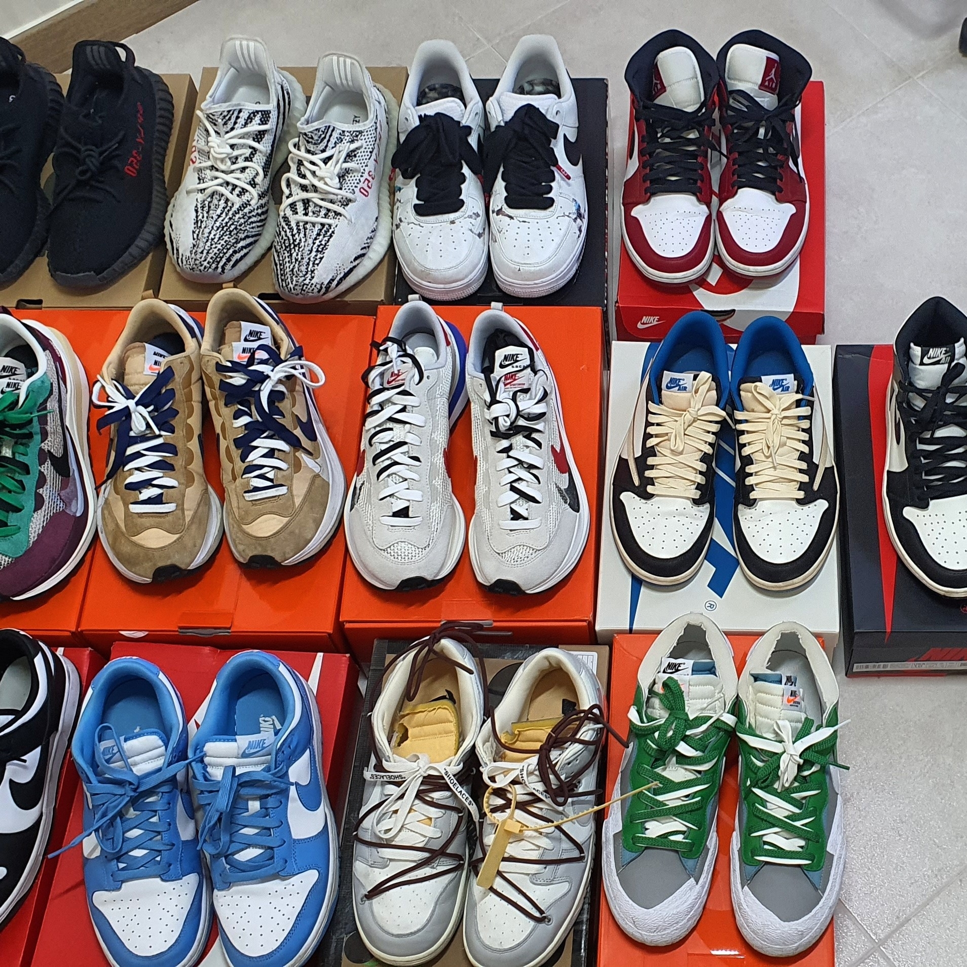 Nike x Sacai VaporWaffle Black White, Nike x Sacai VaporWaffle Royal Fuchsia 착용 스타일 - 3