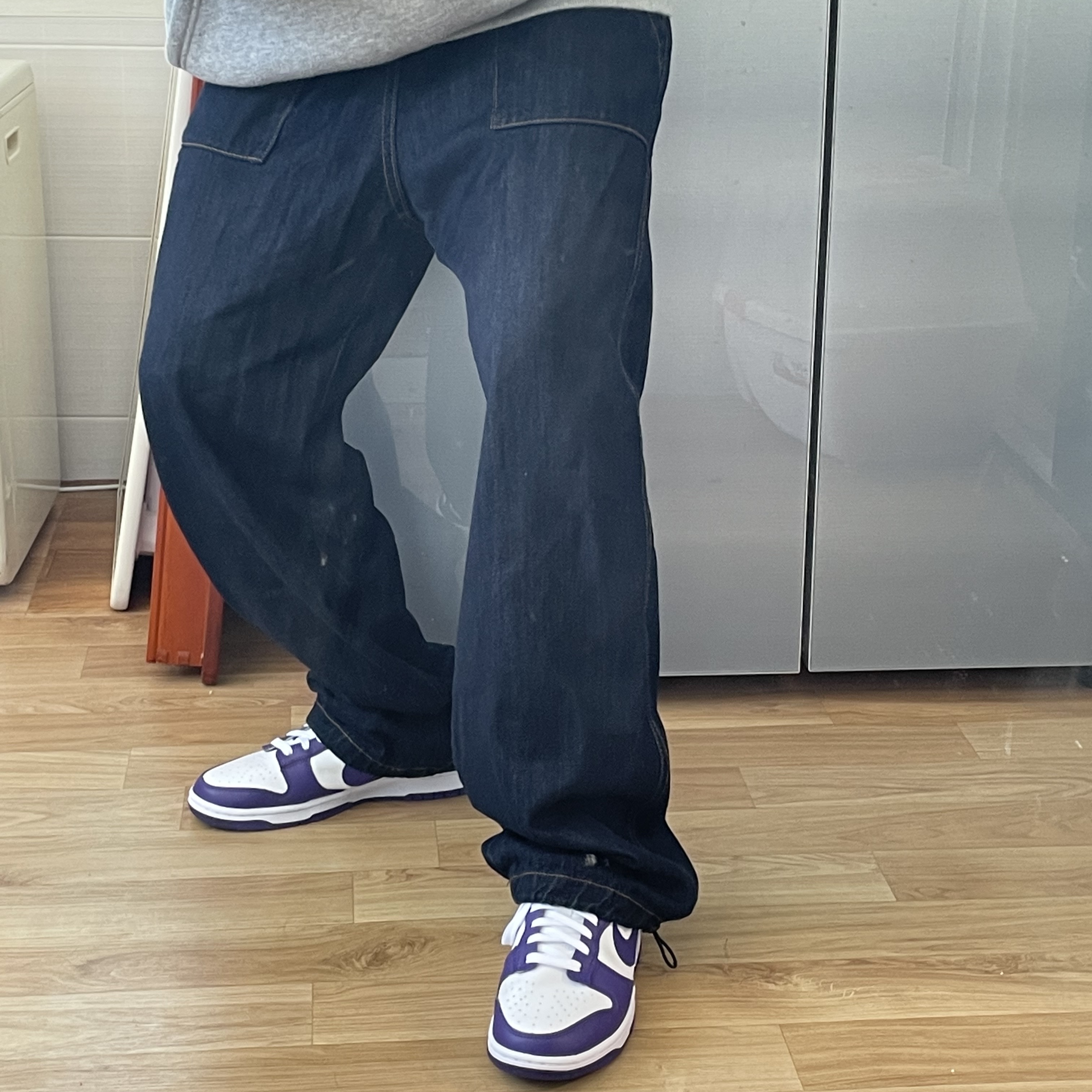 Nike Dunk Low Retro Championship Court Purple 착용 스타일 - 1