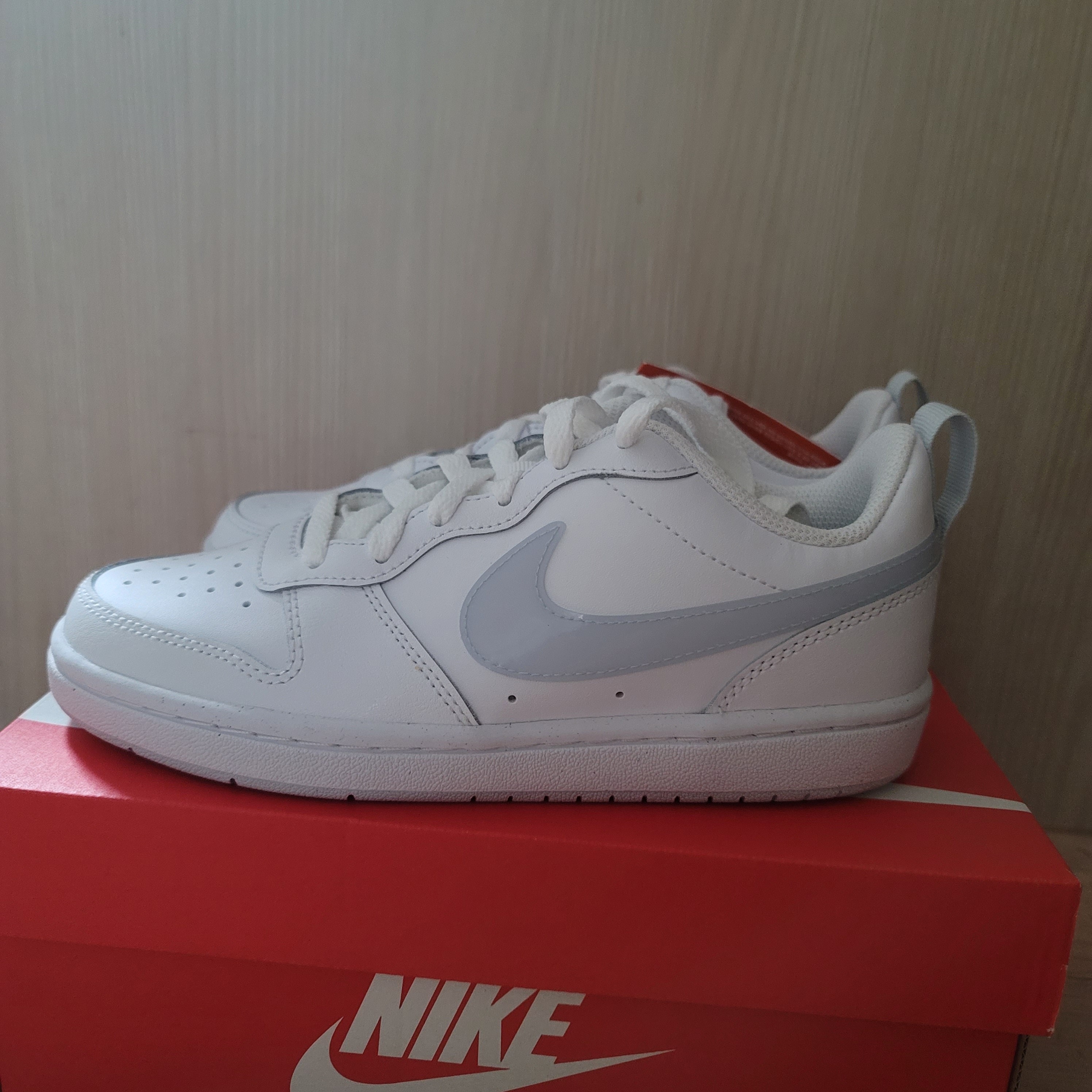 (GS) Nike Court Borough 2 White Aura 착용 스타일