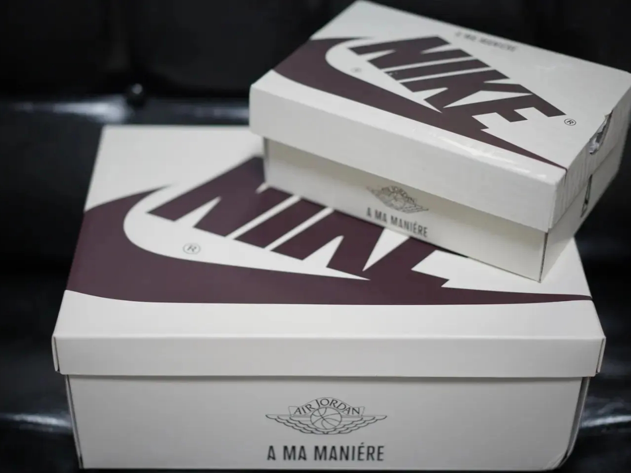 Jordan 1 x A Ma Maniere Retro High OG SP Sail and Burgundy, (TD) Jordan 1 x A Ma Maniere Retro High OG SP Burgundy and Sail 착용 스타일 - 4