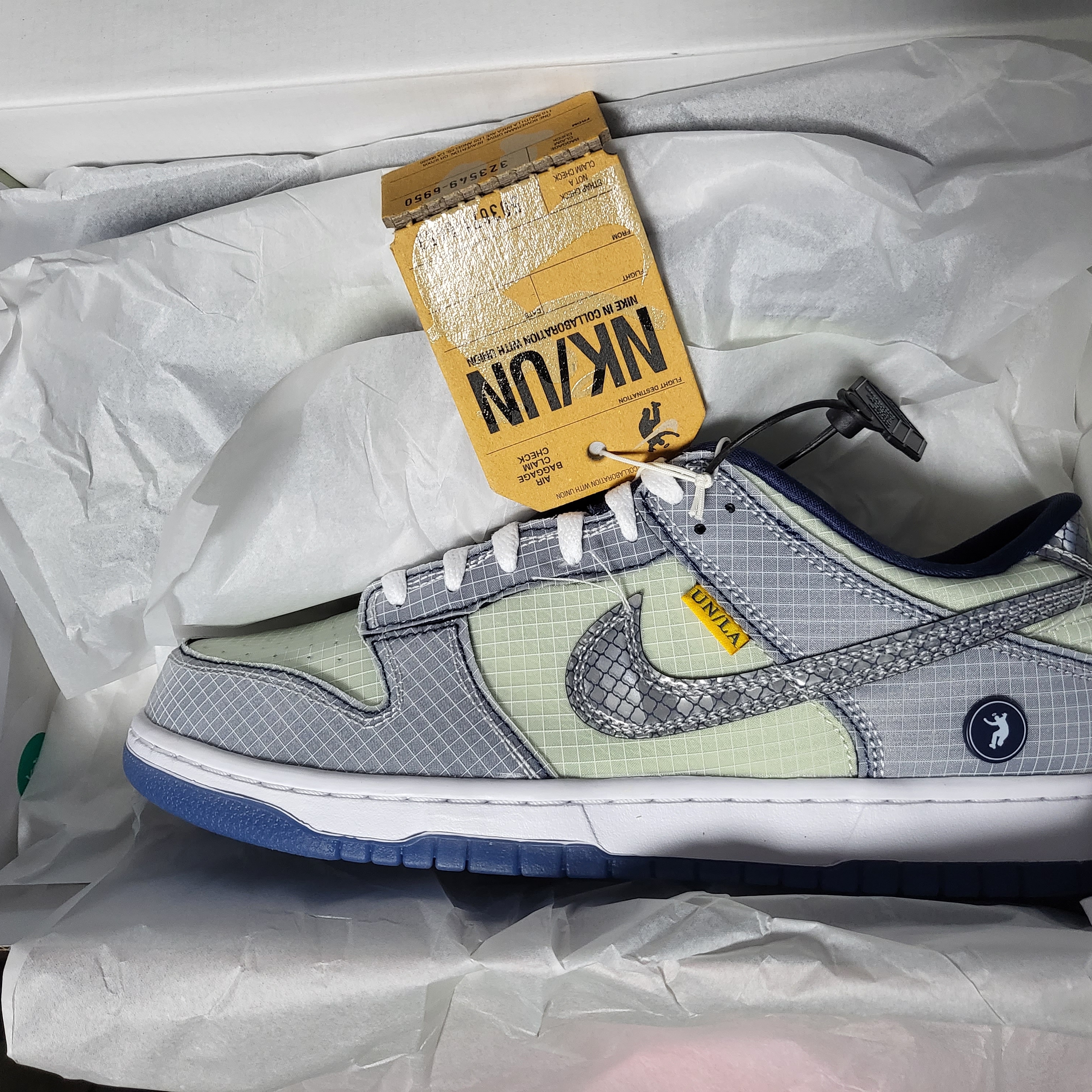 Nike x Union Dunk Low Passport Pack Pistachio 착용 스타일 - 2