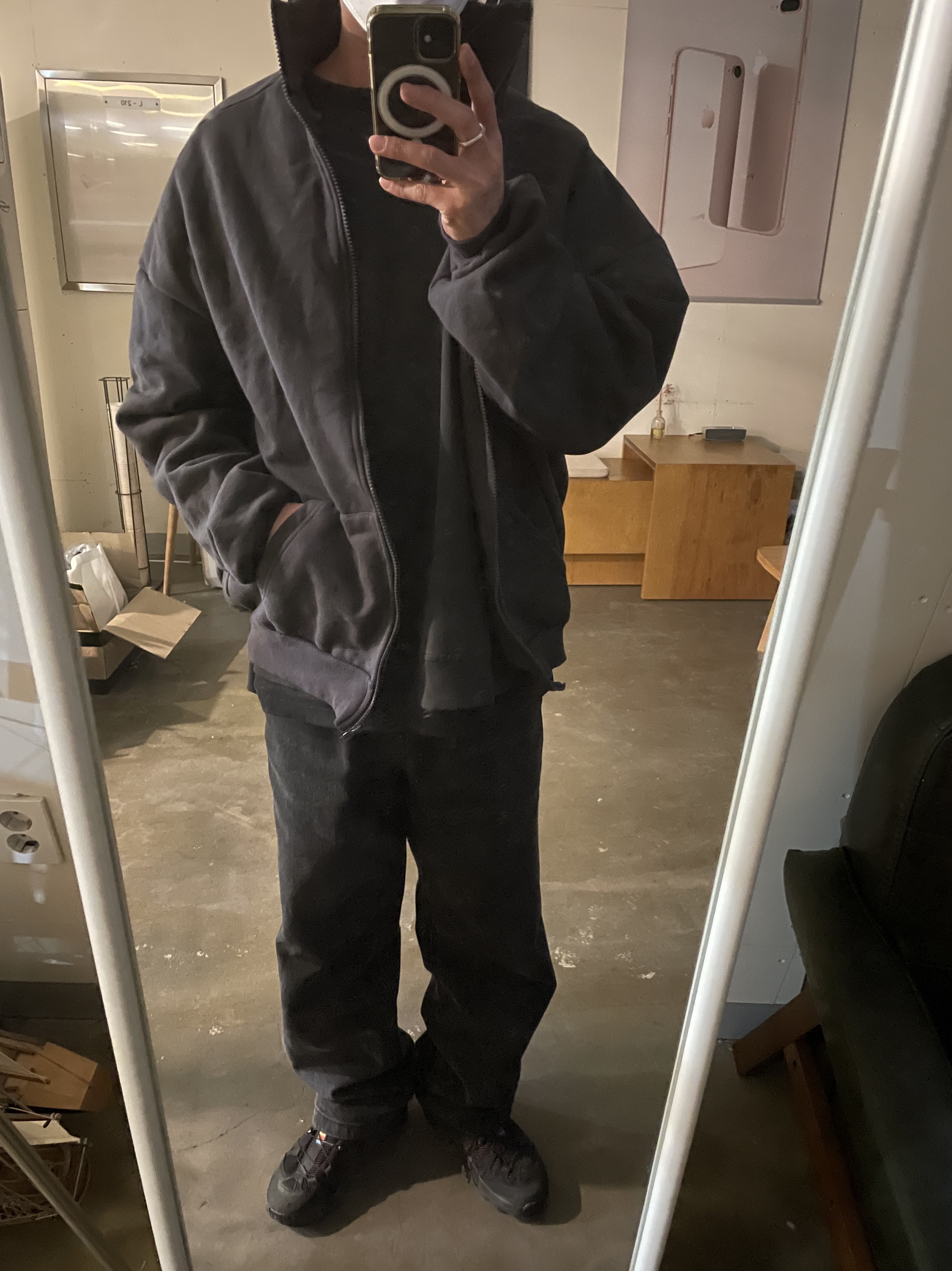 Salomon x Organiclab.zip XA Pro 1 Black Maverick, Nike NRG Solo Swoosh Fleece Pants Black White - Asia 착용 스타일 - 1