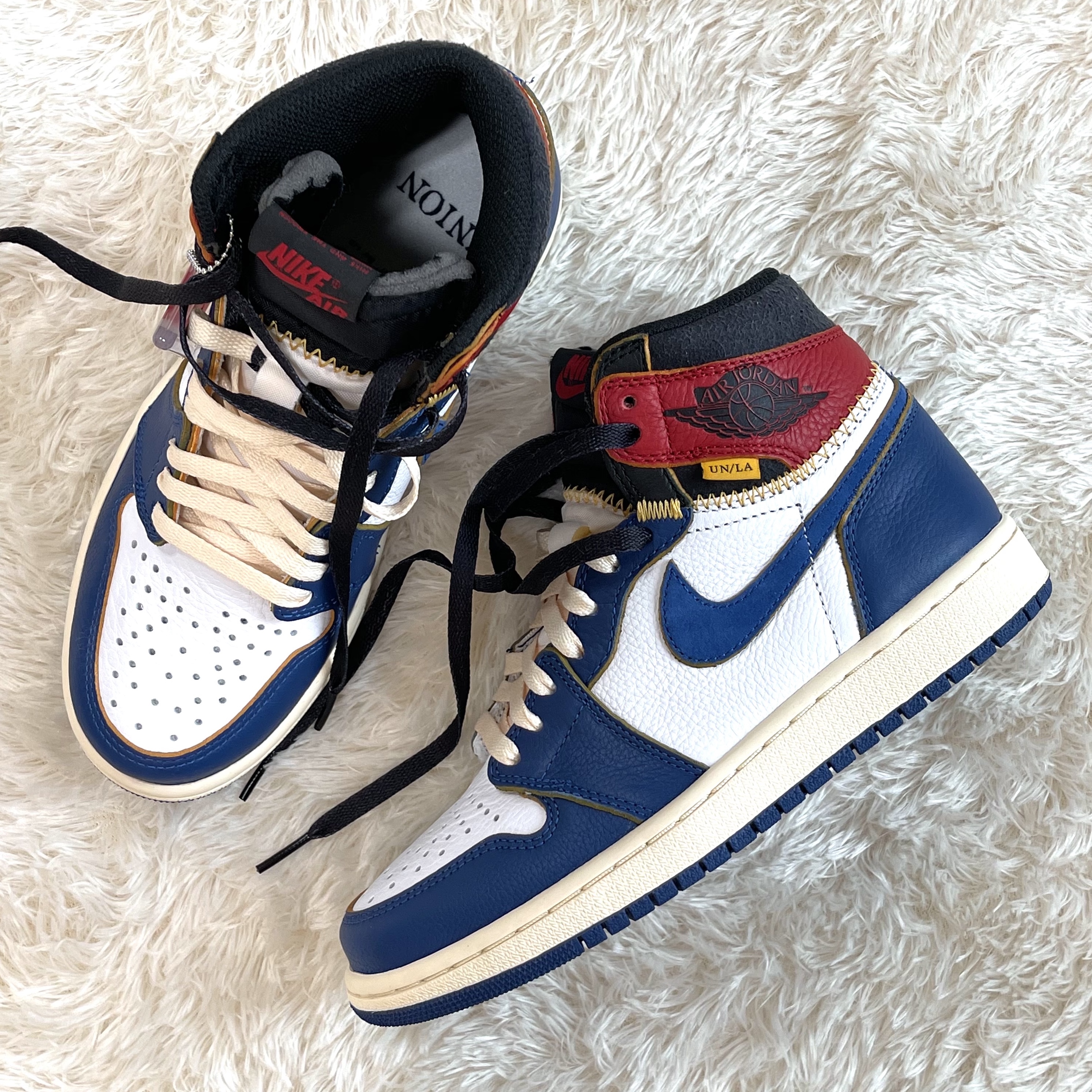 Jordan 1 x Union Retro High Blue Toe 착용 스타일