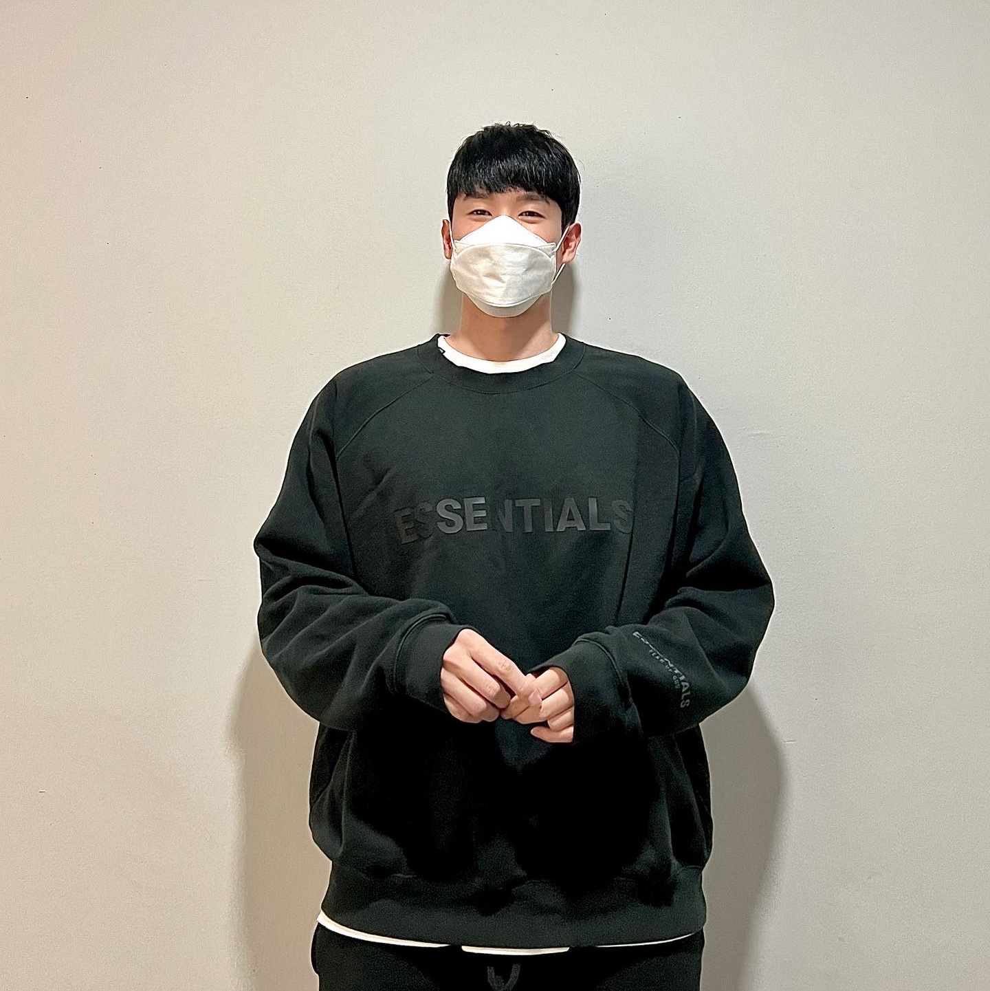 Nike x Ambush Dunk High Black, Essentials Sweatpants Dark Slate/Black 2020 착용 스타일 - 4