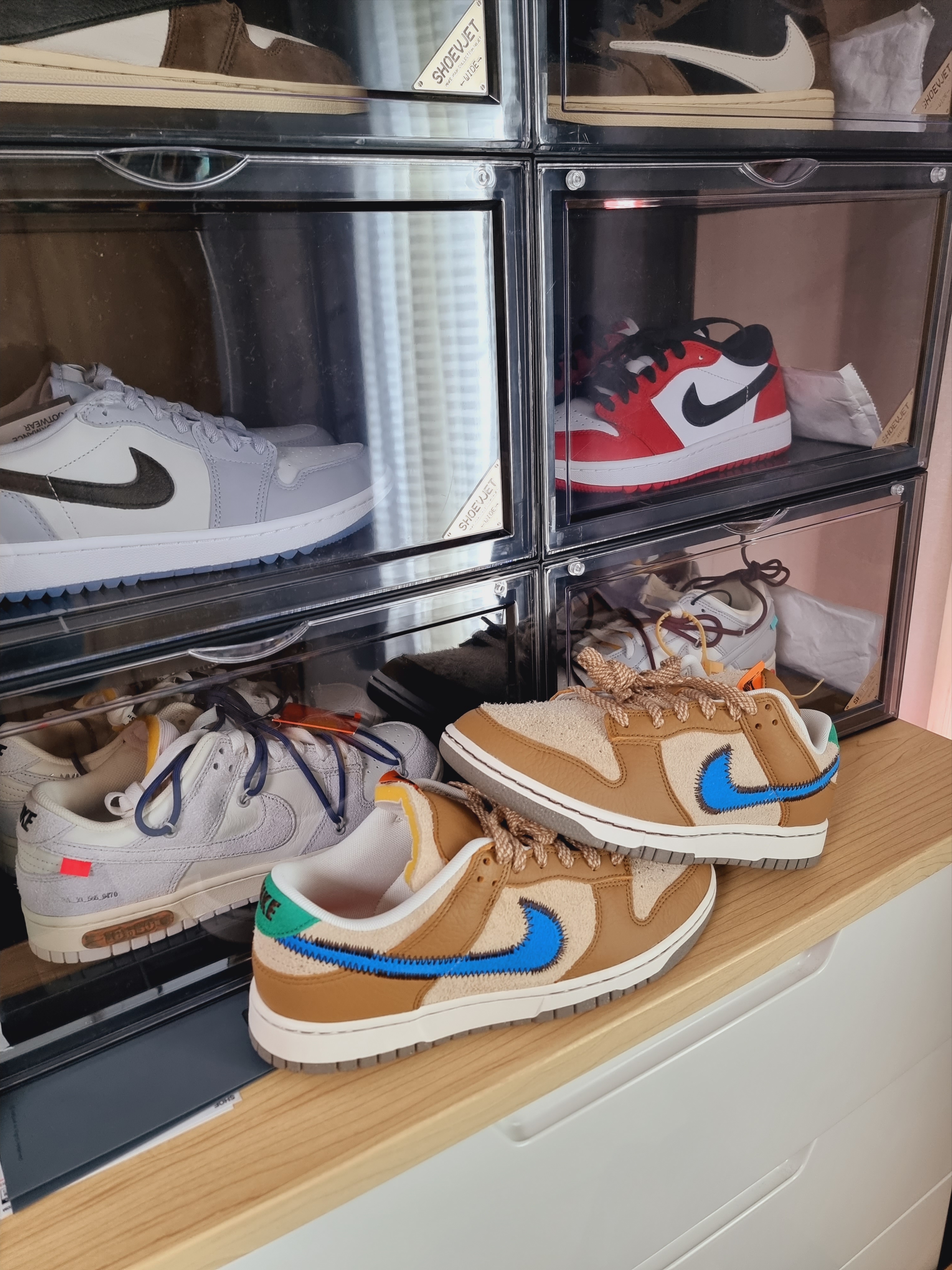 Nike x Size? Dunk Low Dark Driftwood Photo Blue 착용 스타일