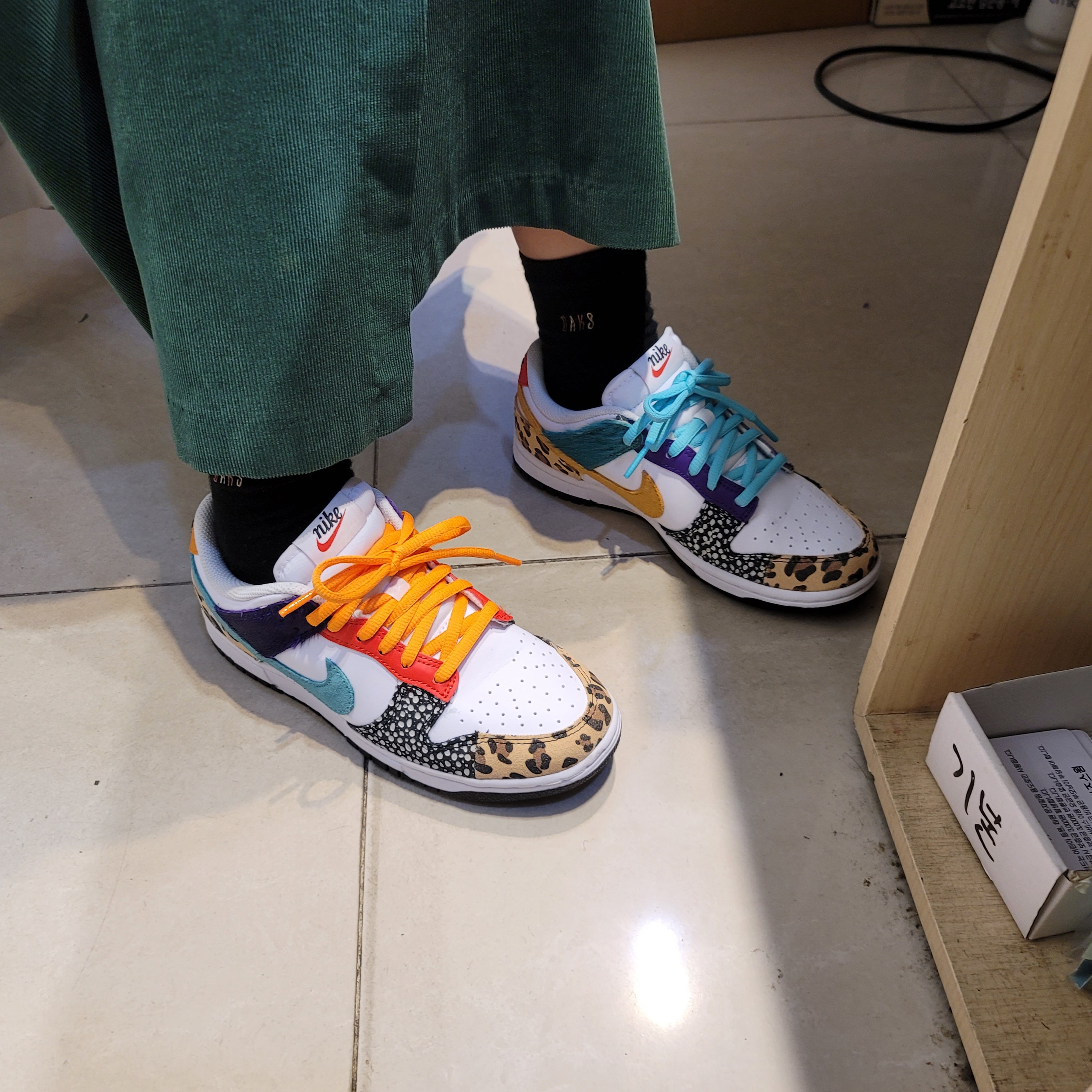 (W) Nike Dunk Low SE Patchwork 착용 스타일