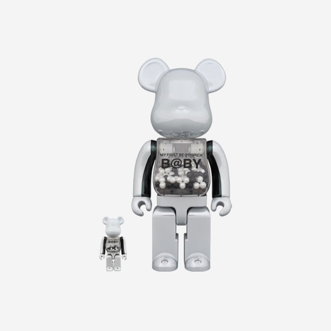 Bearbrick My First Baby Innersect Ver. 100% & 400% Set White 상세 이미지 1