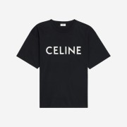 Celine Loose T-Shirt in Cotton Jersey Black White
