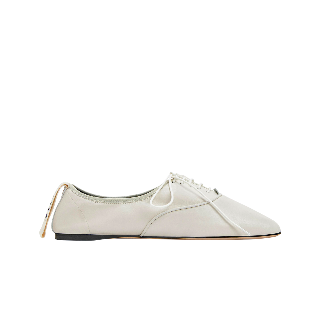 (W) Loewe Soft Derby in Lambskin Soft White 상세 이미지 1