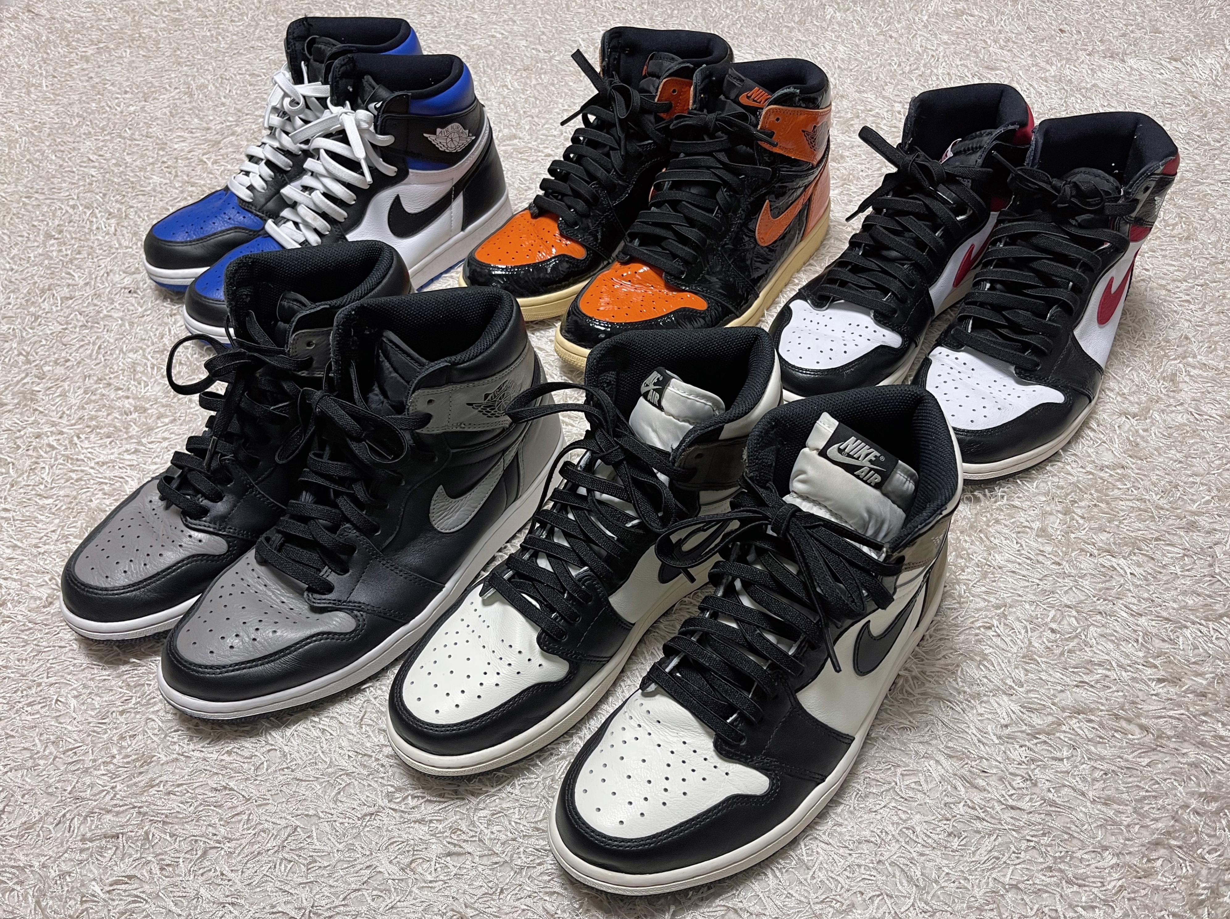 Jordan 1 Retro High OG Black Mocha, Jordan 1 Retro High OG Shadow 2018 착용 스타일