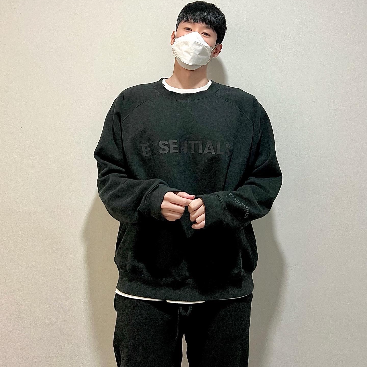 Nike x Ambush Dunk High Black, Essentials Sweatpants Dark Slate/Black 2020 착용 스타일 - 5