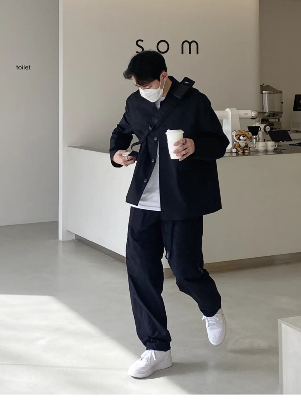 Nike x Peaceminusone Kwondo1 White 착용 스타일