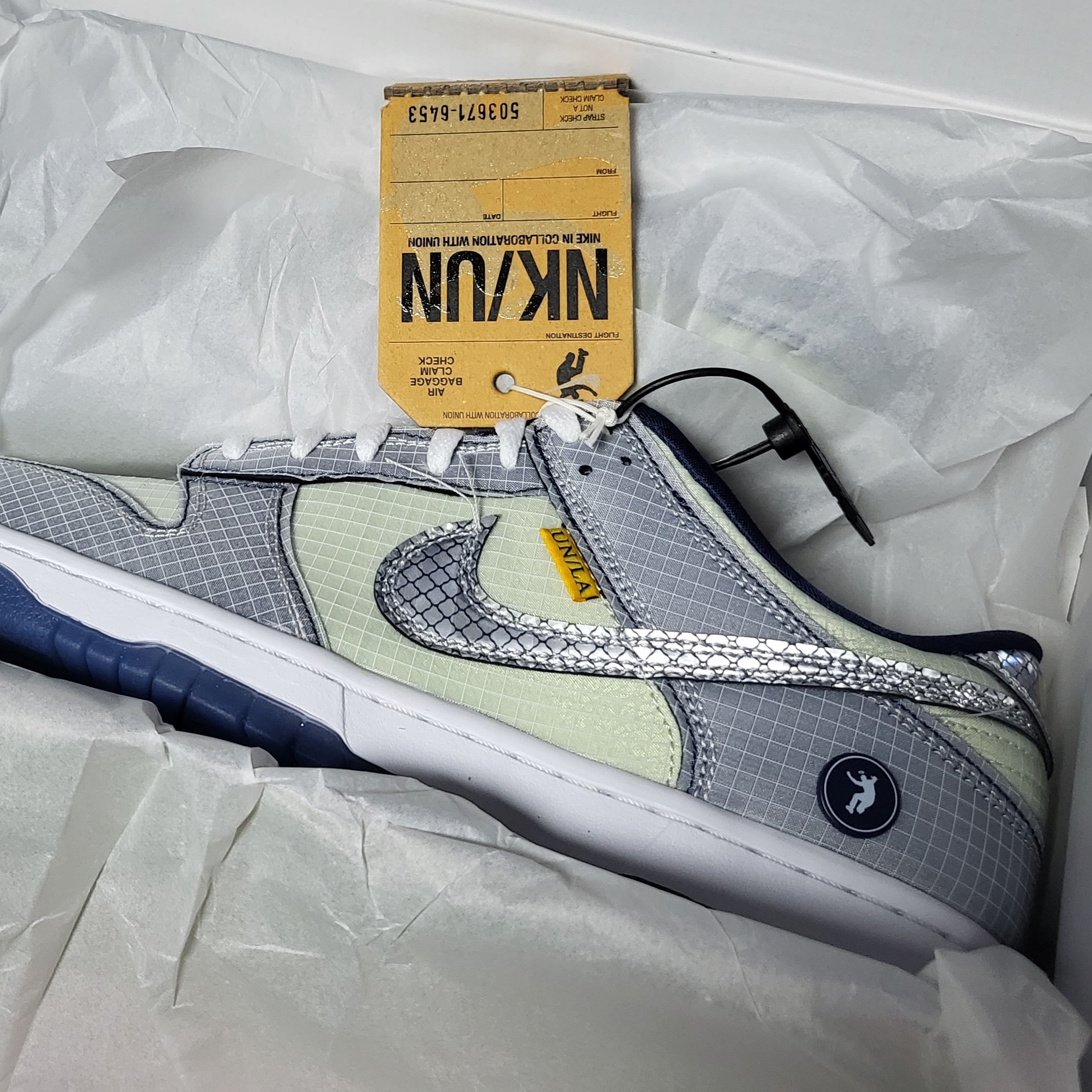 Nike x Union Dunk Low Passport Pack Pistachio 착용 스타일 - 1