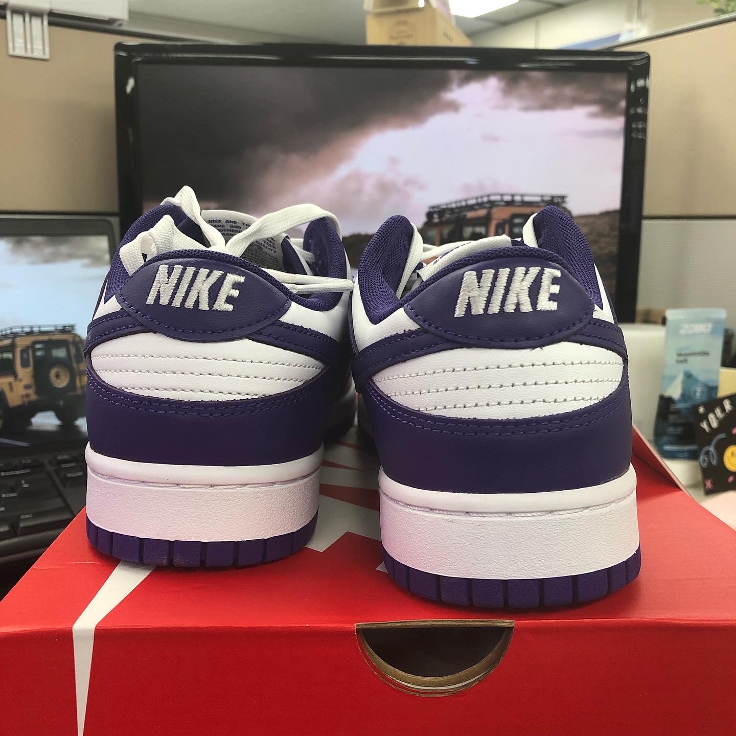 Nike Dunk Low Retro Championship Court Purple 착용 스타일 - 3