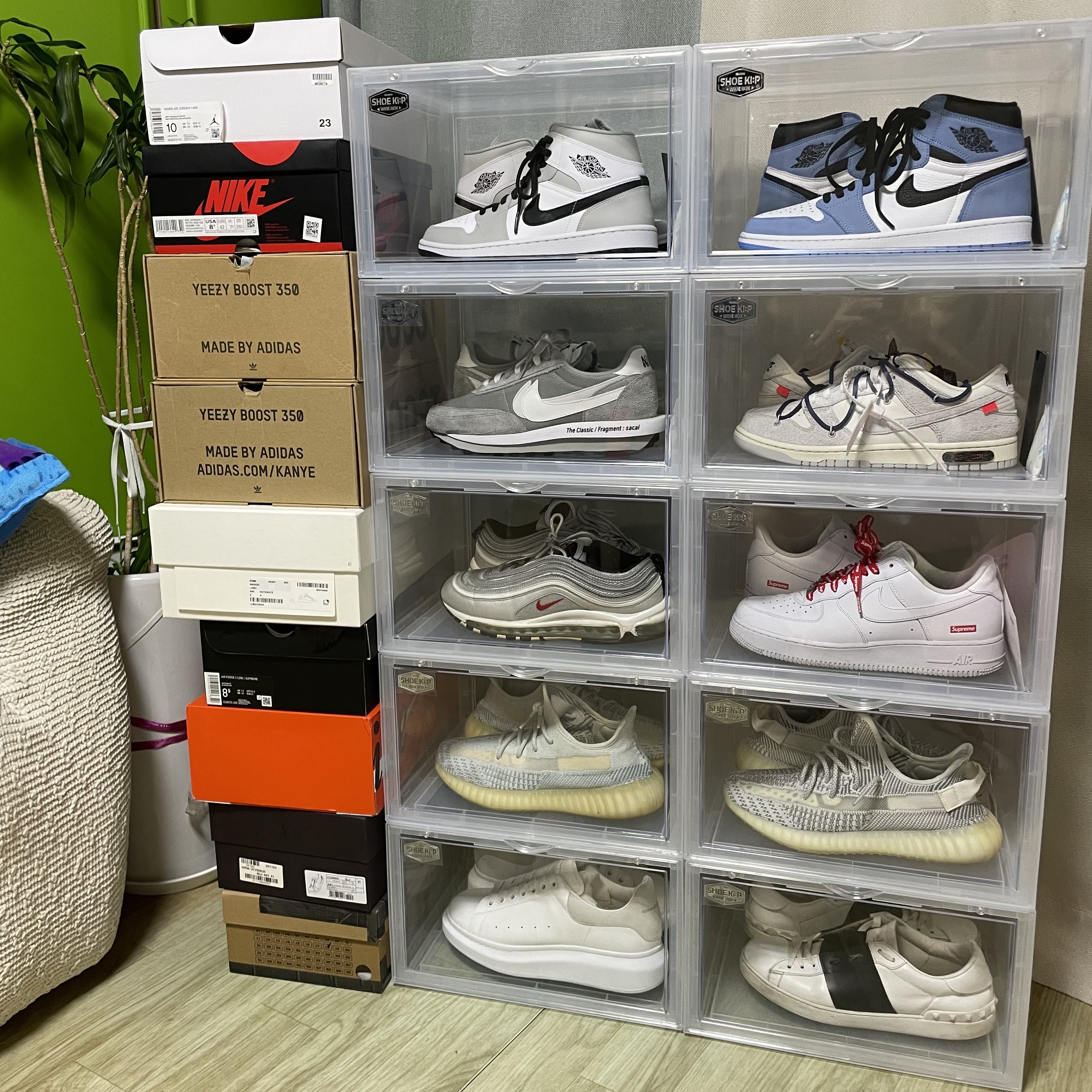 Jordan 1 Retro High OG University Blue, (W) Jordan 1 Mid Grey Fog 착용 스타일