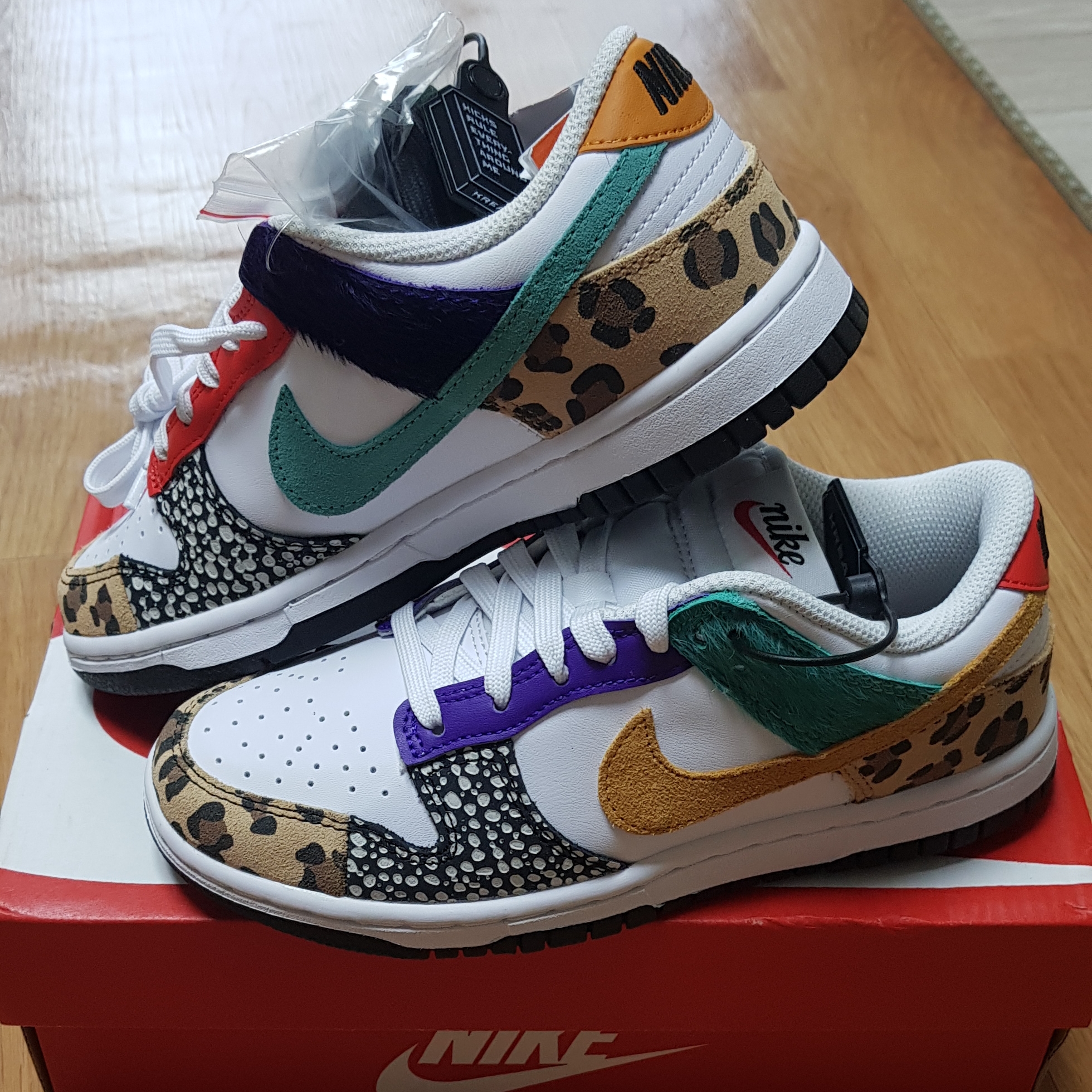 (W) Nike Dunk Low SE Patchwork 착용 스타일 - 4