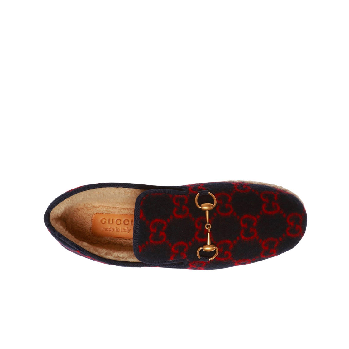 구찌 GG 울 로퍼 블루 레드(Gucci GG Wool Loafers Blue Red) - 2