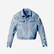 Yeezy Gap Engineered By Balenciaga Padded Denim Jacket Blue