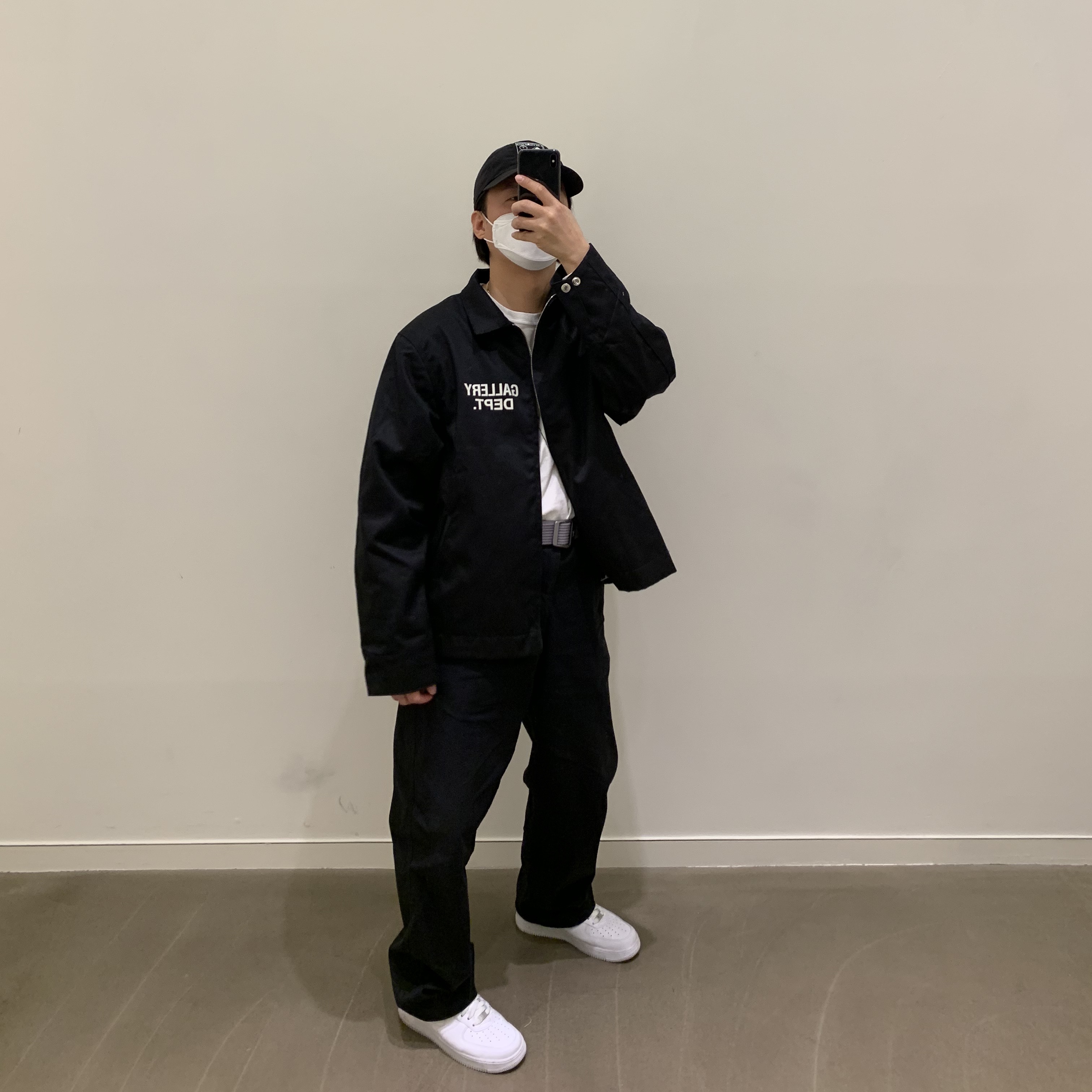 Nike x Supreme Air Force 1 Low White 착용 스타일 - 4