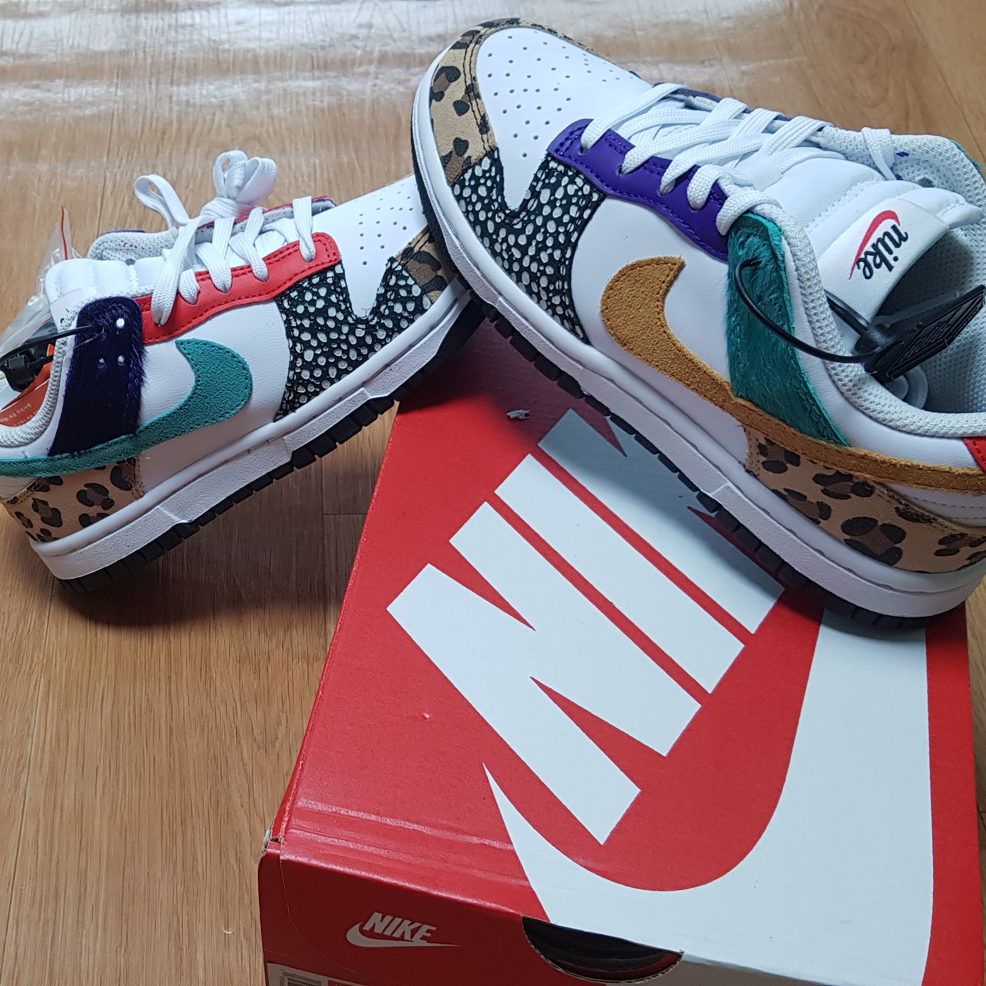 (W) Nike Dunk Low SE Patchwork 착용 스타일 - 3