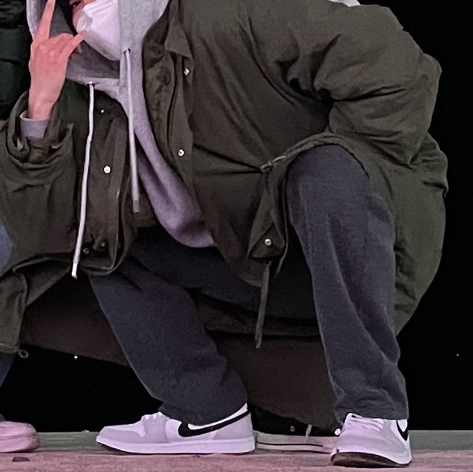 (W) Jordan 1 Mid Grey Fog 착용 스타일