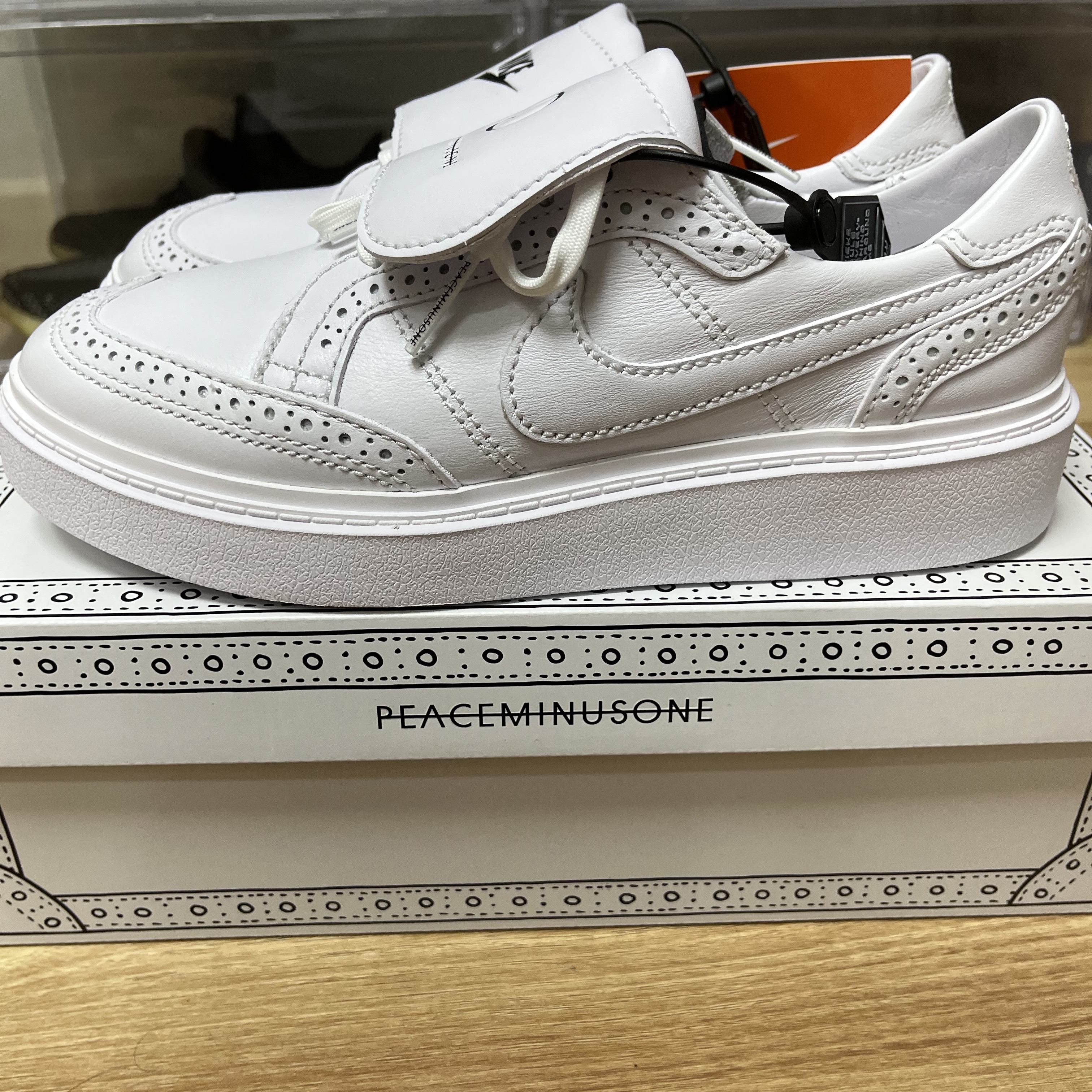 Nike x Peaceminusone Kwondo1 White 착용 스타일 - 3