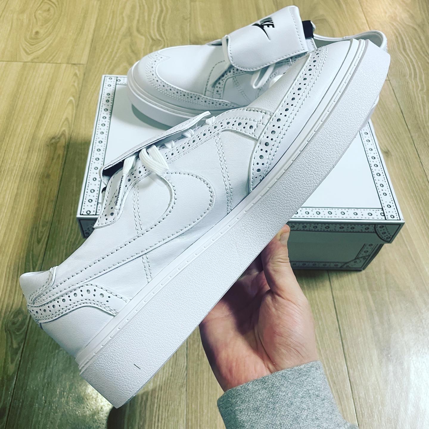 Nike x Peaceminusone Kwondo1 White 착용 스타일 - 4