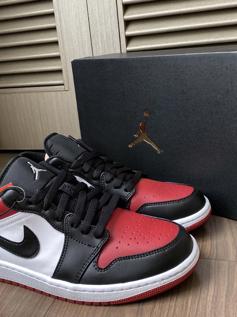 Jordan 1 Low Bred Toe 착용 스타일 - 1