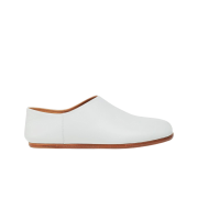 (W) Maison Margiela Slip-On Tabi Shoes Leather White