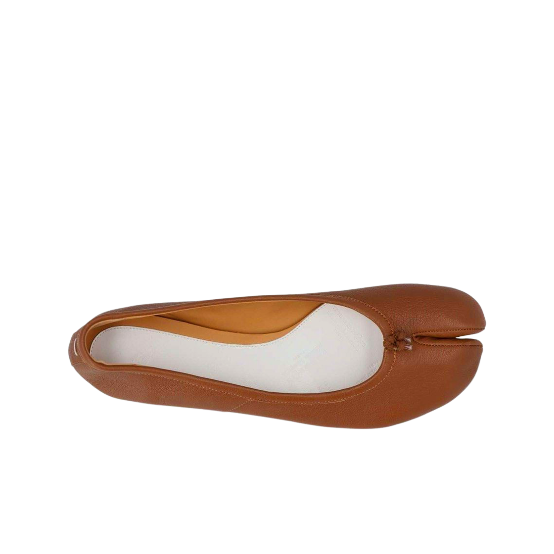(W) 메종 마르지엘라 타비 발레 플랫 슈즈 브라운((W) Maison Margiela Tabi Ballet Flat Shoes Brown) - 2