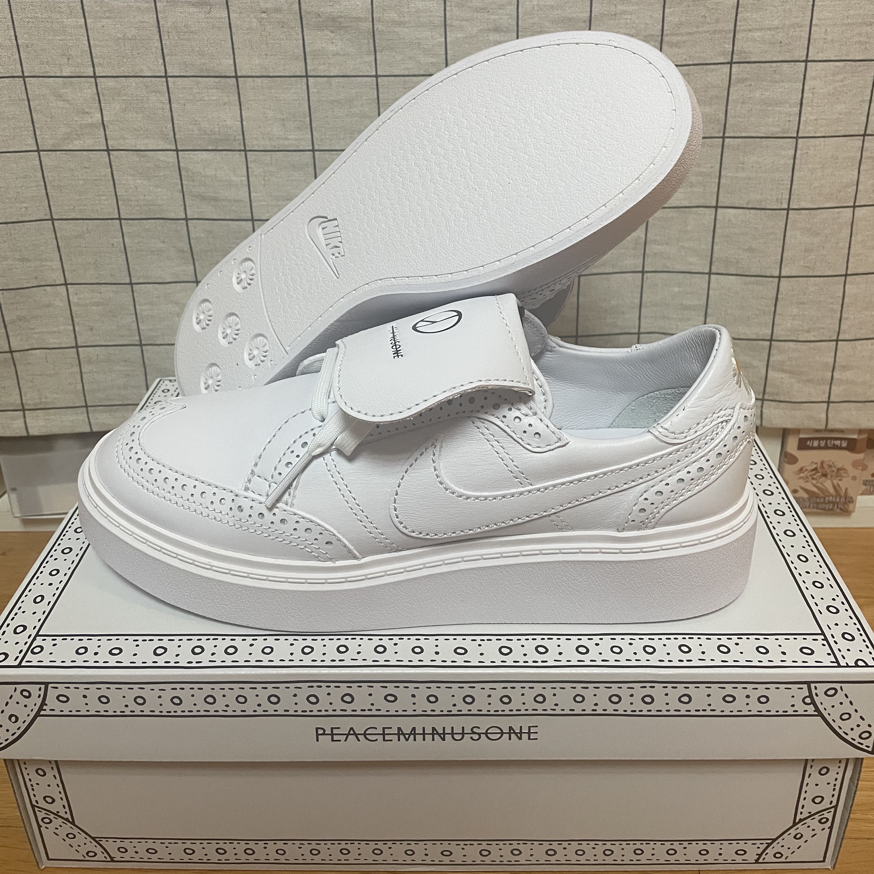 Nike x Peaceminusone Kwondo1 White 착용 스타일