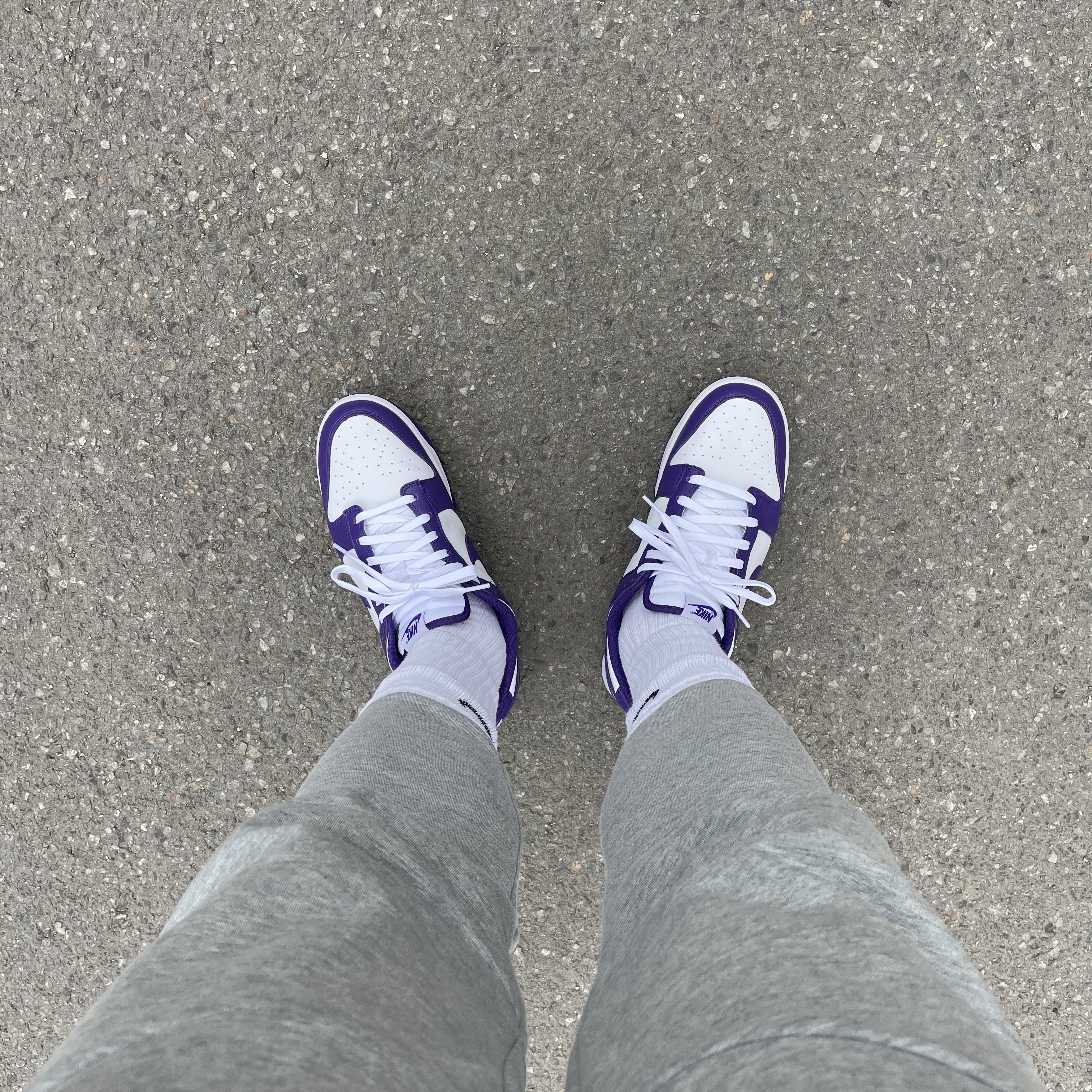 Nike Dunk Low Retro Championship Court Purple 착용 스타일