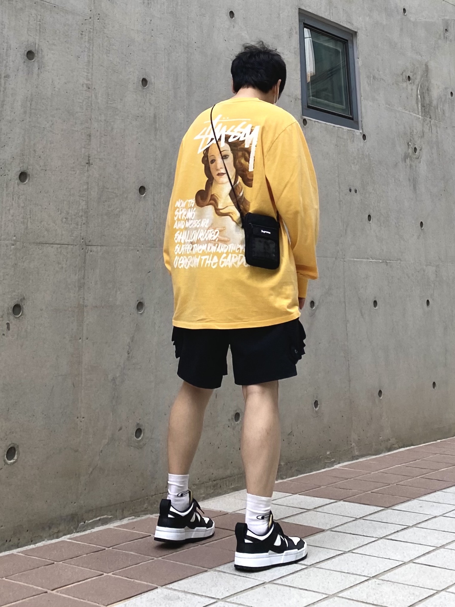 Supreme Utility Pouch Black - 19SS, Stussy Spring Weeds Pigment Dyed LS T-Shirt Yellow 착용 스타일