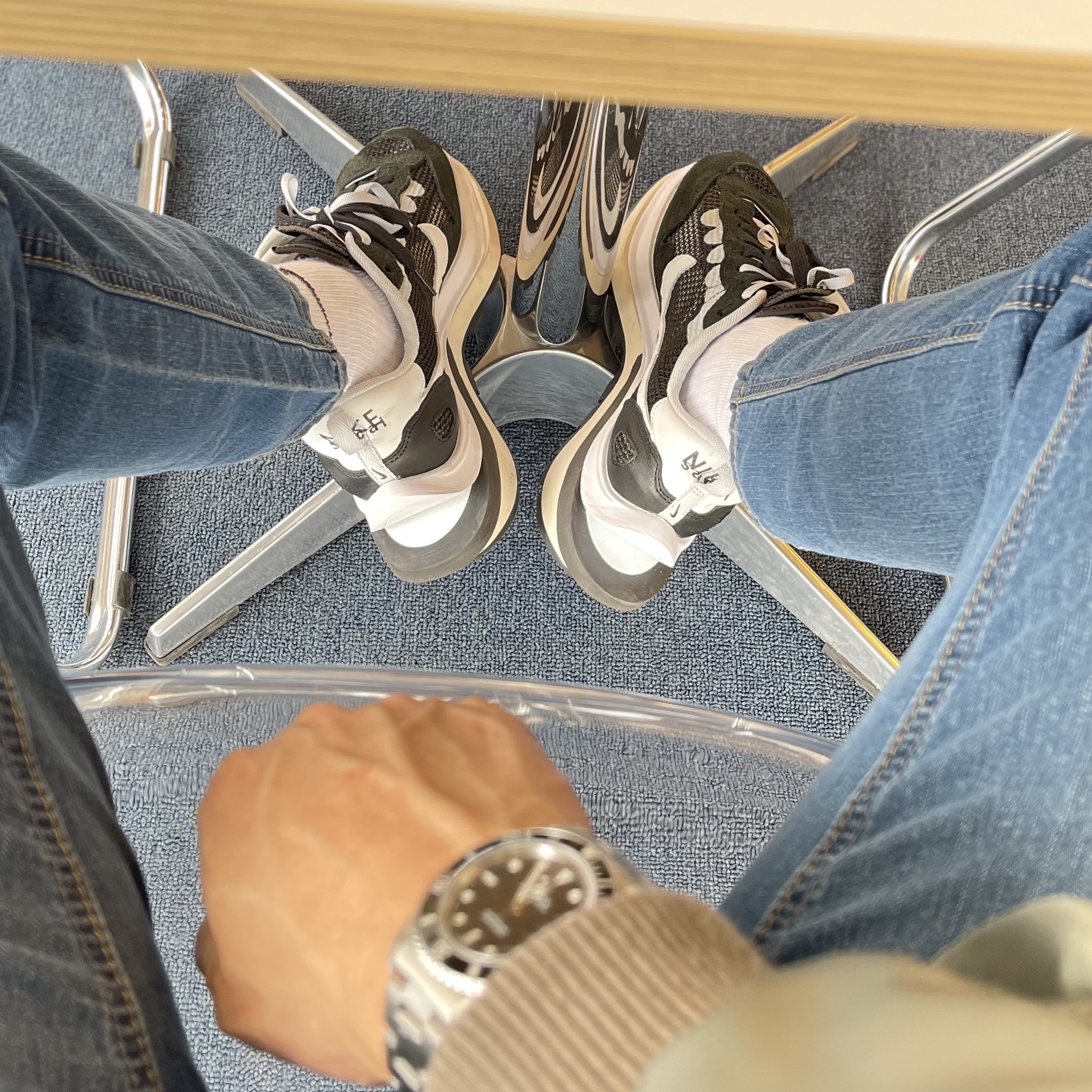 Nike x Sacai VaporWaffle Black White 착용 스타일