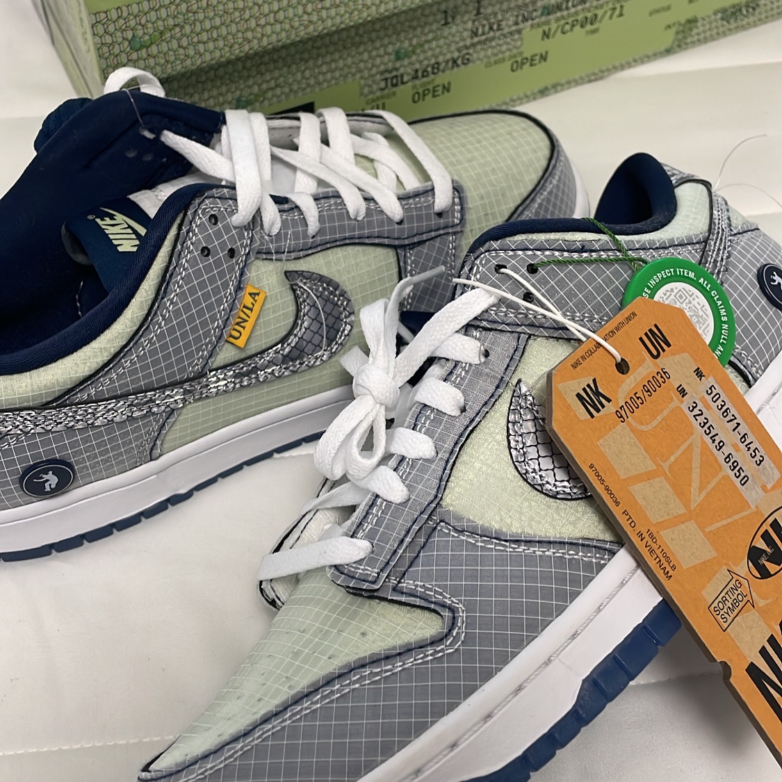 Nike x Union Dunk Low Passport Pack Pistachio 착용 스타일